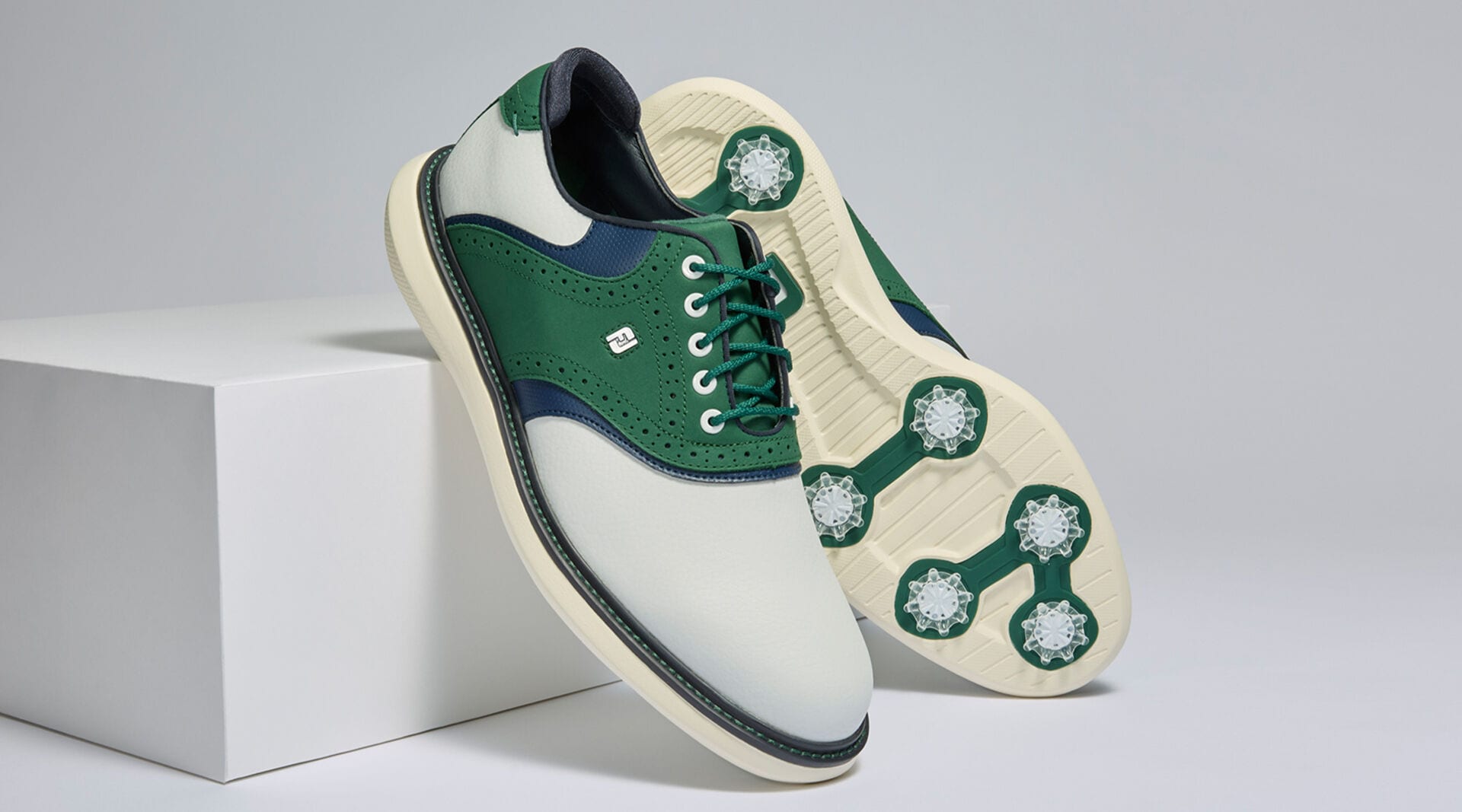 FootJoy ArchFit ゴルフシューズ ホワイト/グリーン/ネイビー FootJoy ArchFit ゴルフシューズ ホワイト/グリーン/ネイビー