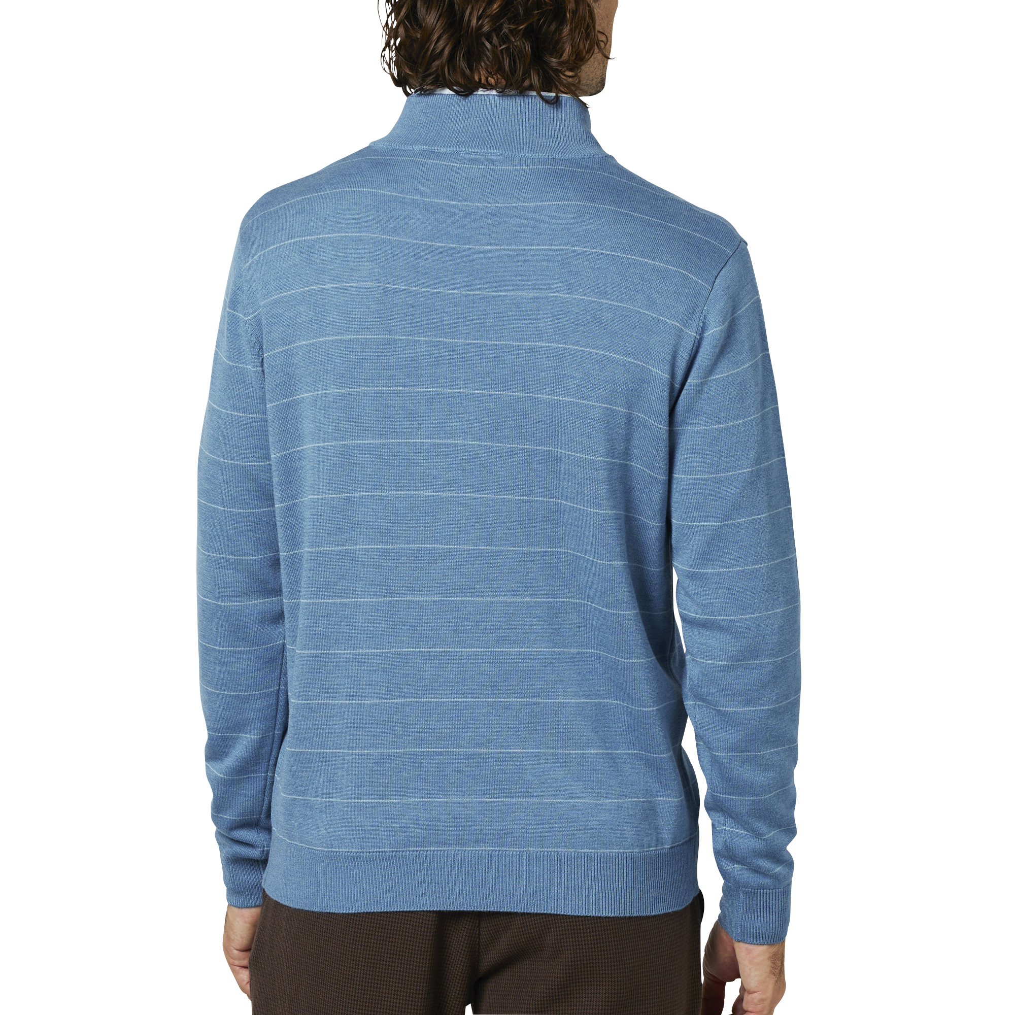 ウールヘザークォータージップセーター