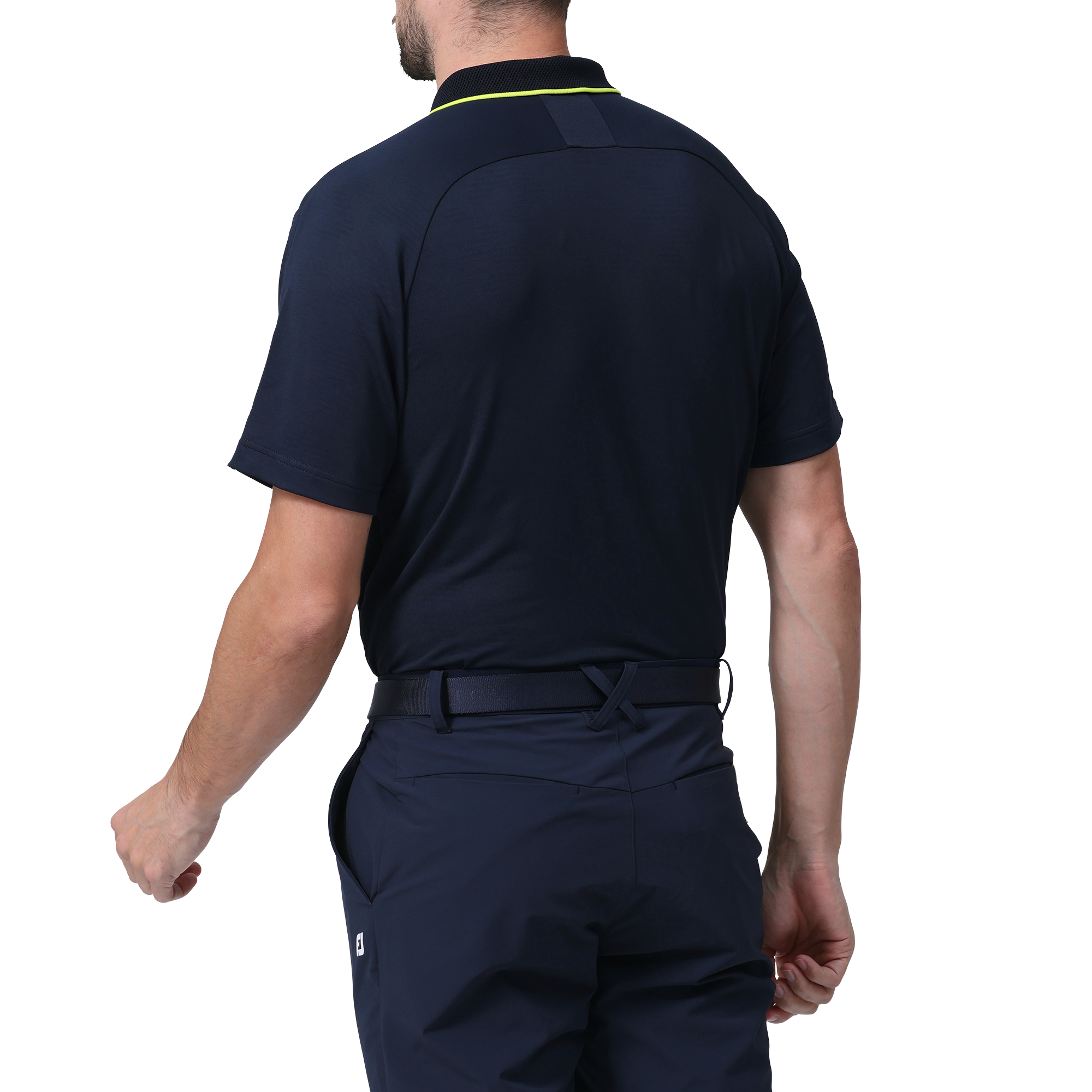 FJモチーフジャカード半袖メッシュポロ