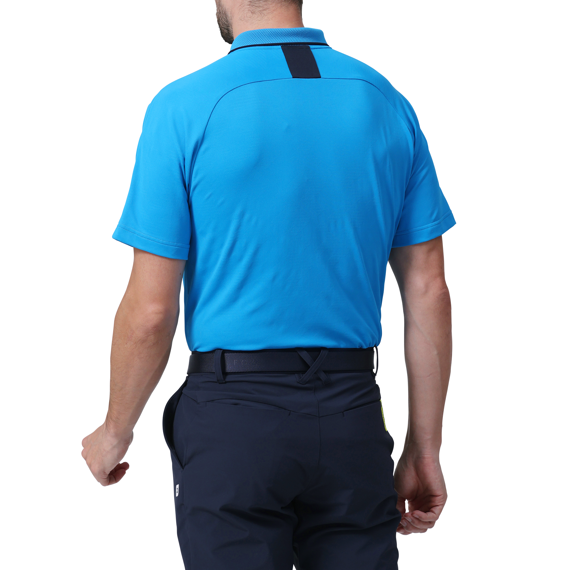 FJモチーフジャカード半袖メッシュポロ