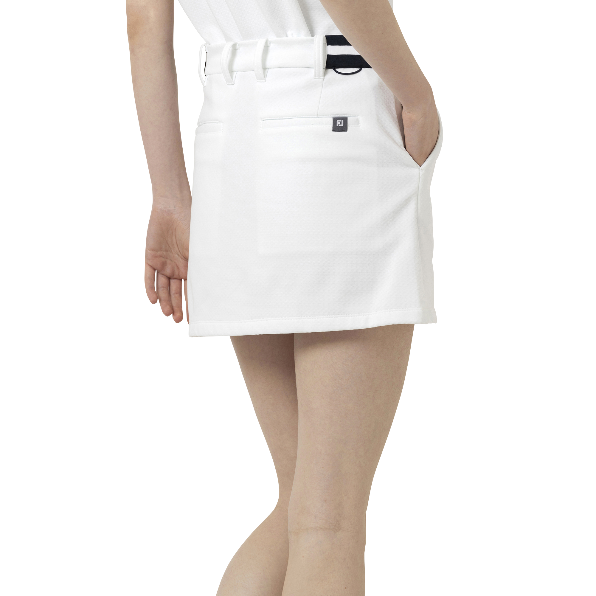 ラインリブウエストゴムスウェットスカート