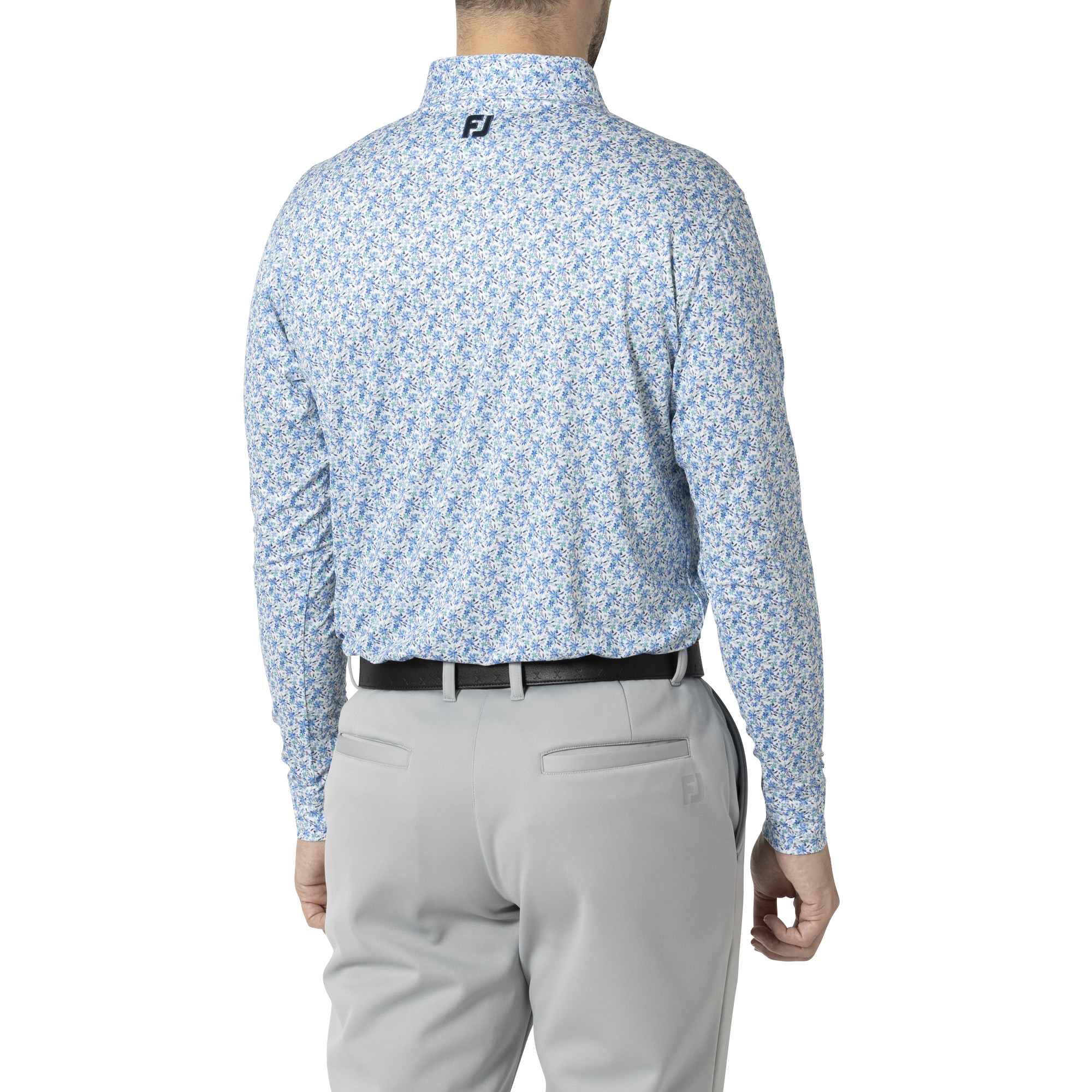 MEN'S フローラルプリント 長袖ボタンダウンシャツ