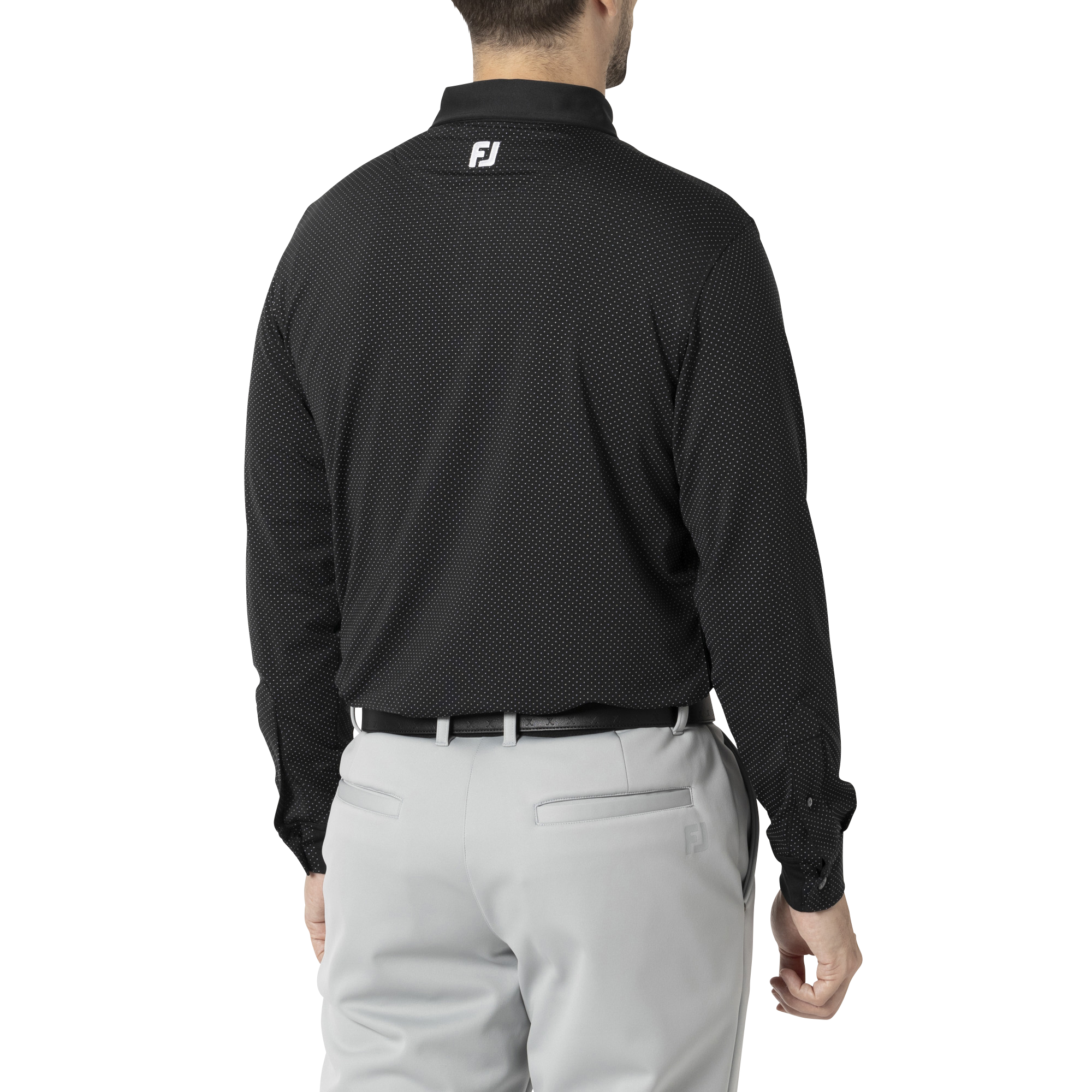 MEN'S ドットジャカード 長袖シャツ