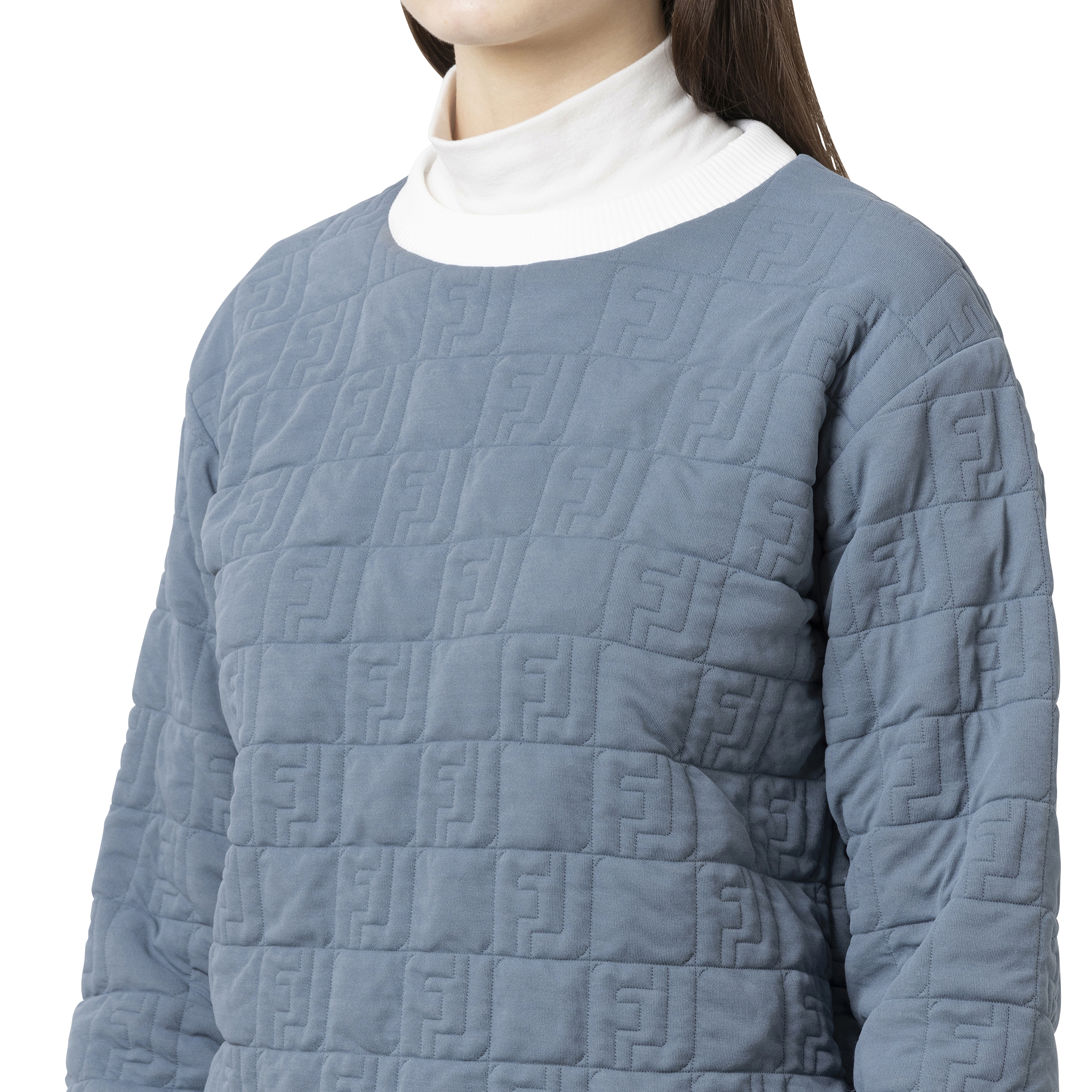 FJロゴジャカード長袖クルーネックプルオーバー