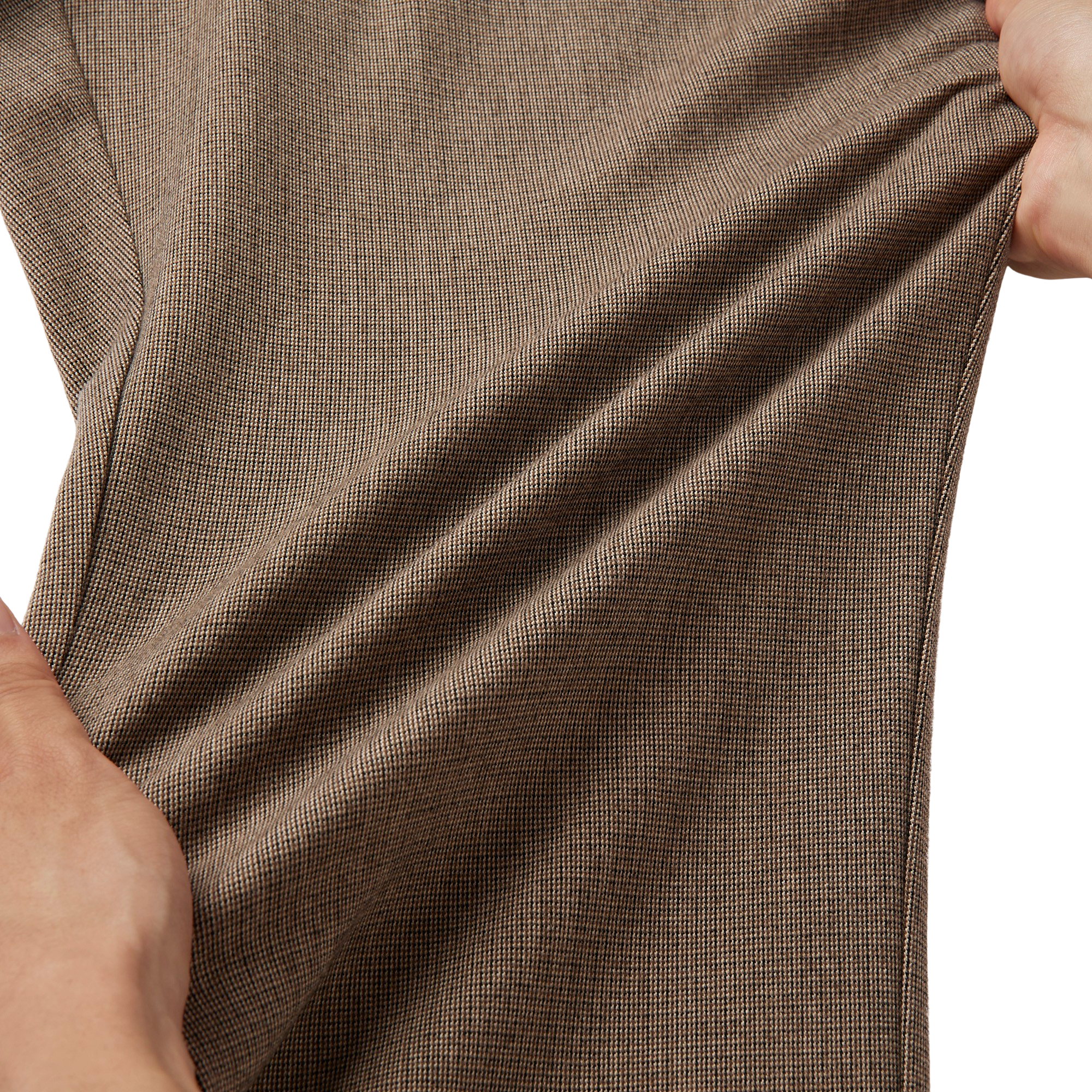 MEN'S マイクロチェック ストレッチロングパンツ