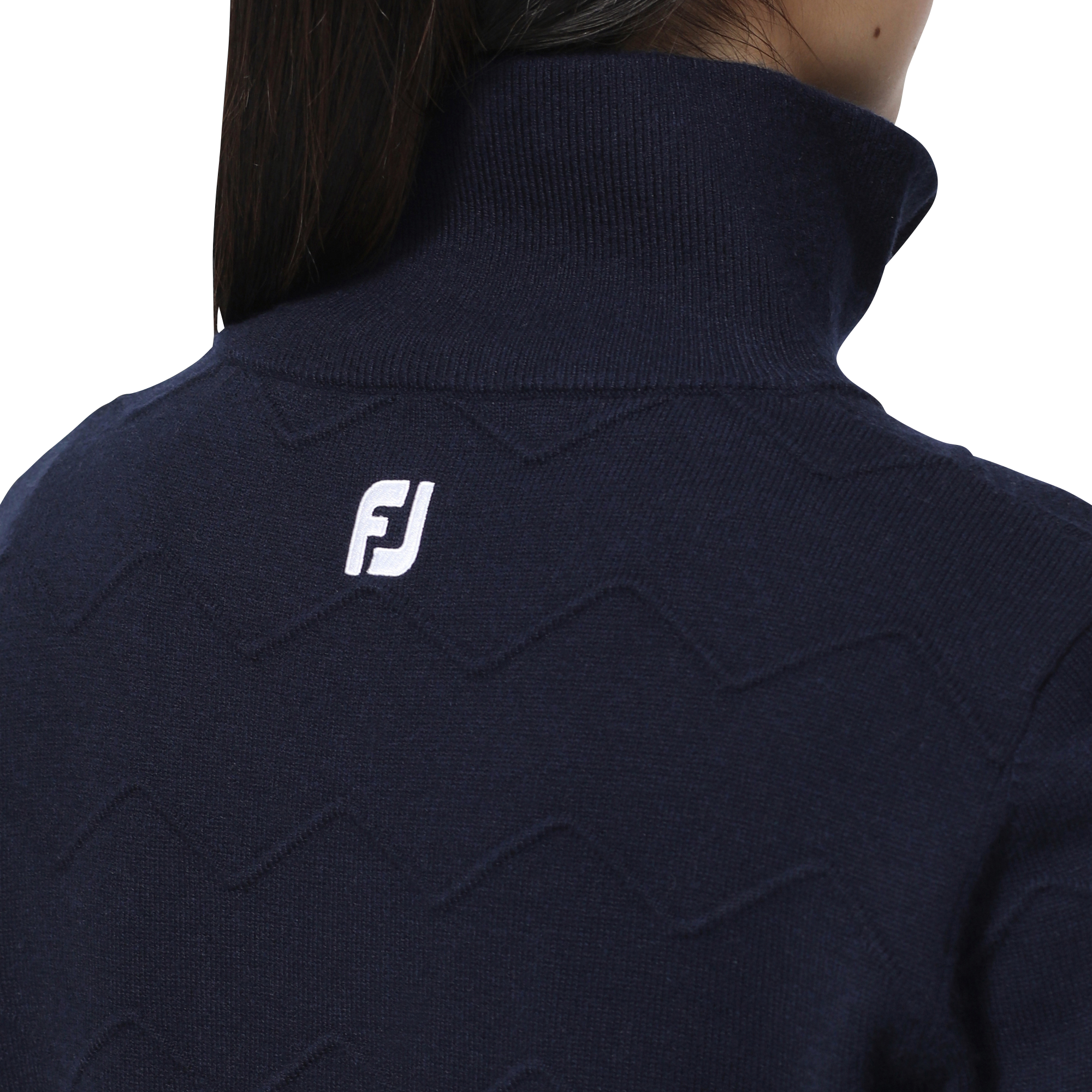 WOMEN'S シェブロンパターン ハーフジップ防風プルオーバー