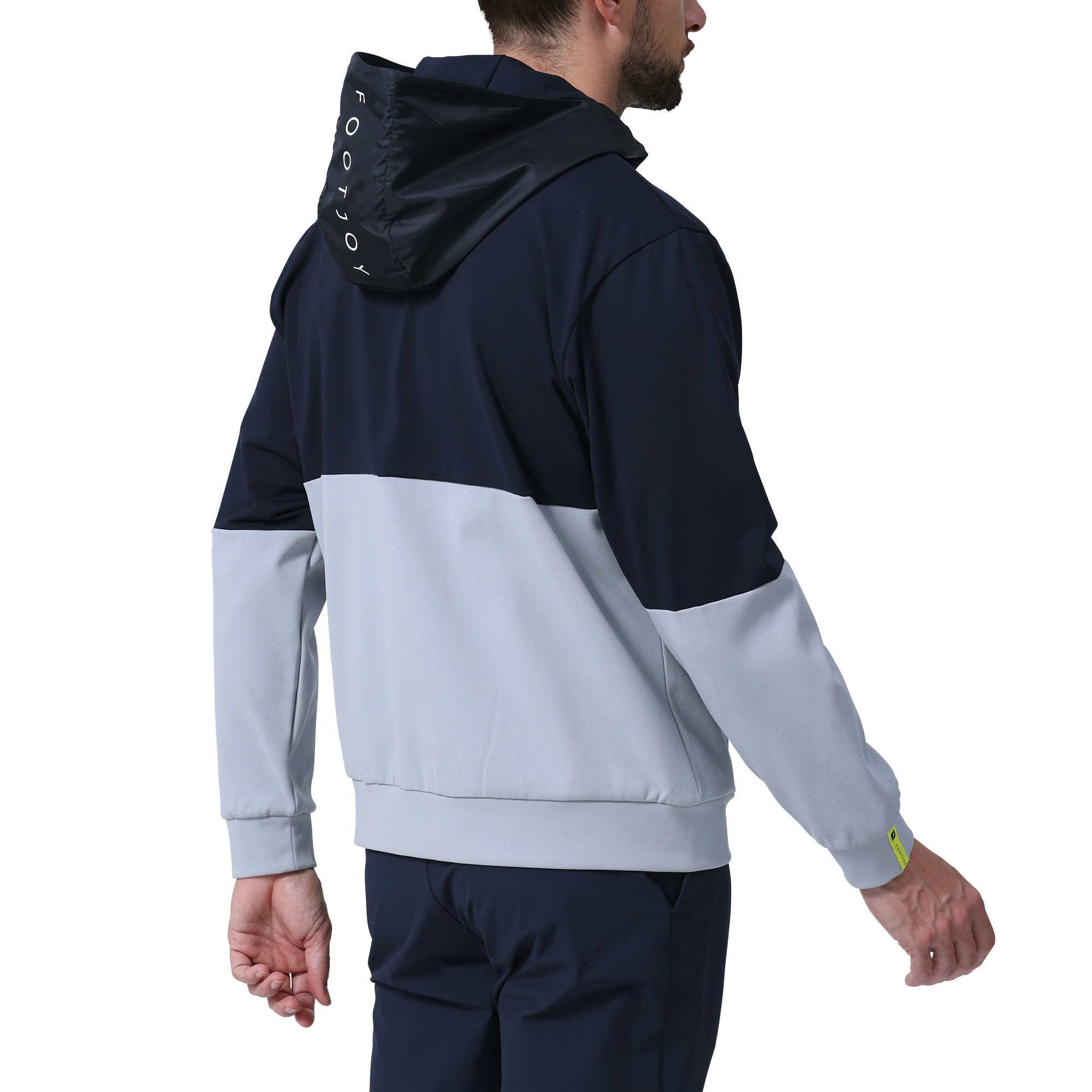 ハイブリッド長袖ハーフジップフーディー