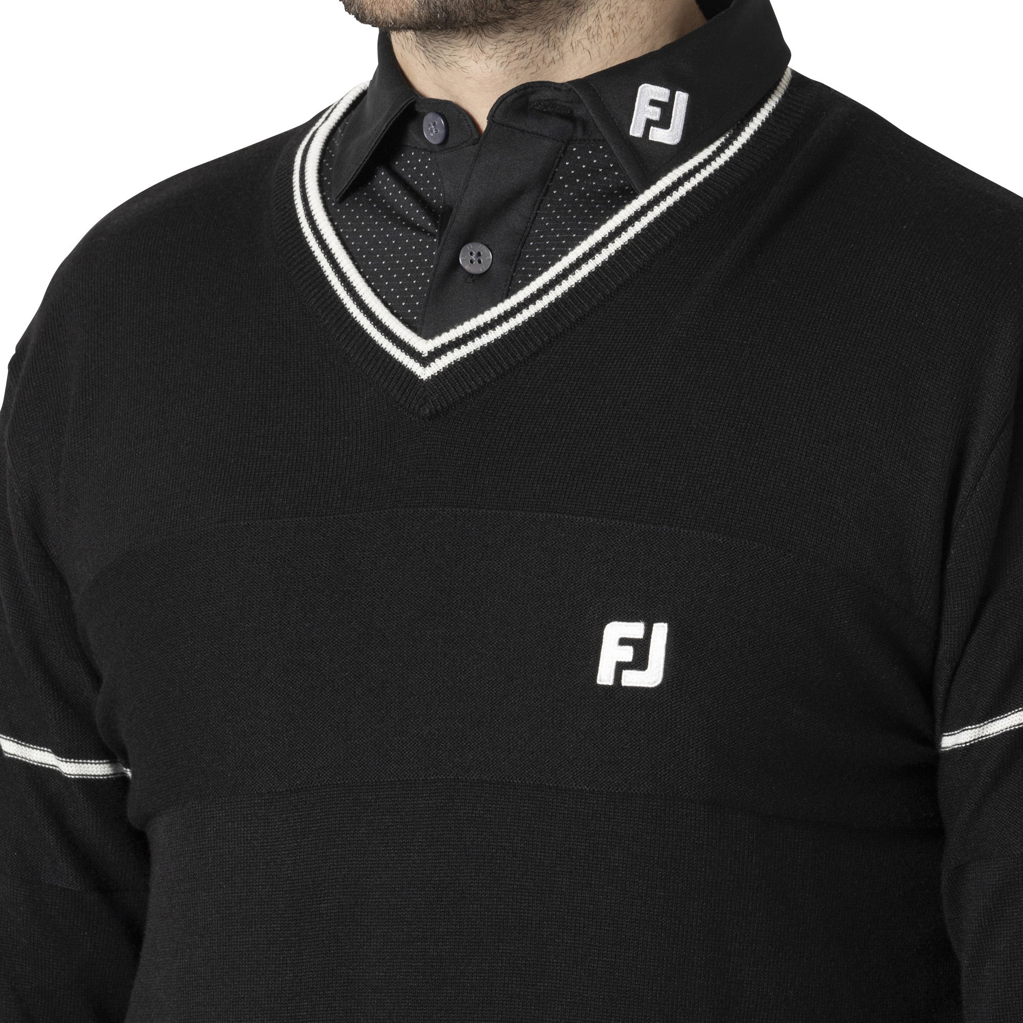 MEN'S スリーブライン 長袖Vネックセーター