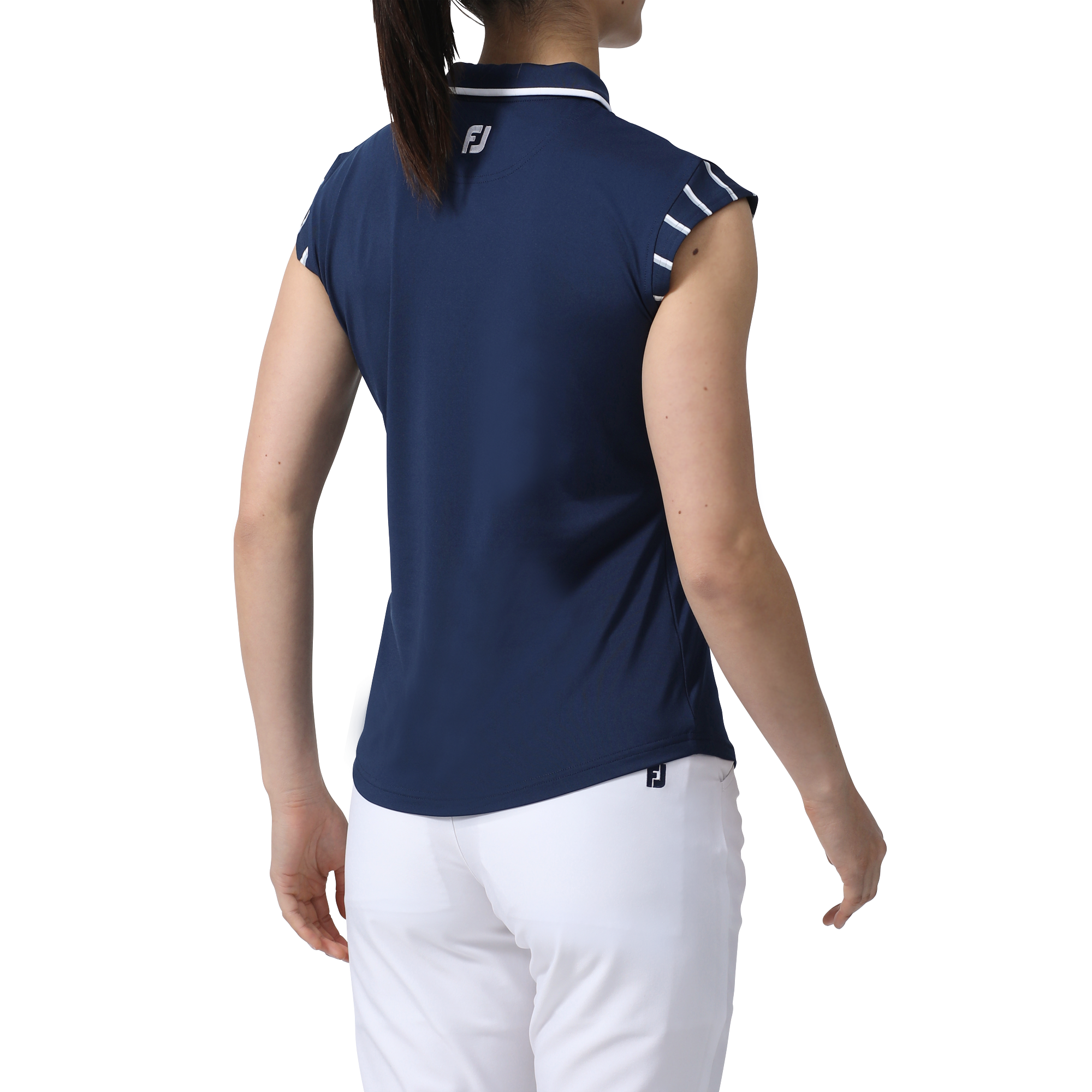 ショルダーストライプキャップスリーブシャツ