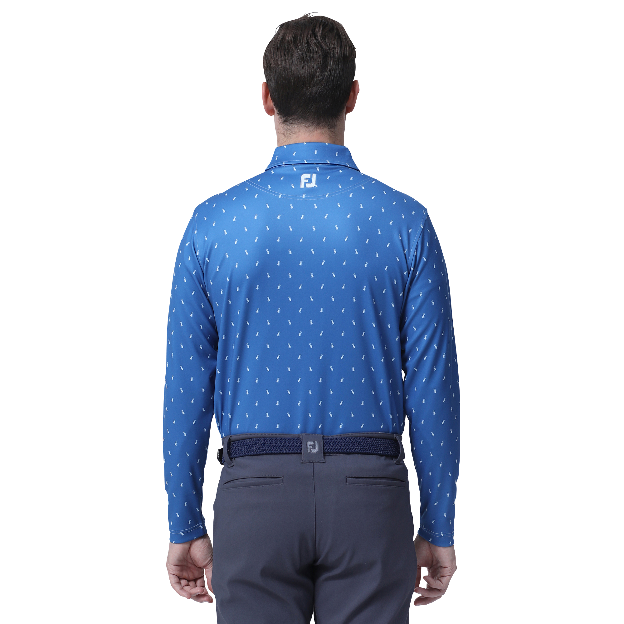 MEN'S ゴルフバッグ柄サーモライト長袖シャツ