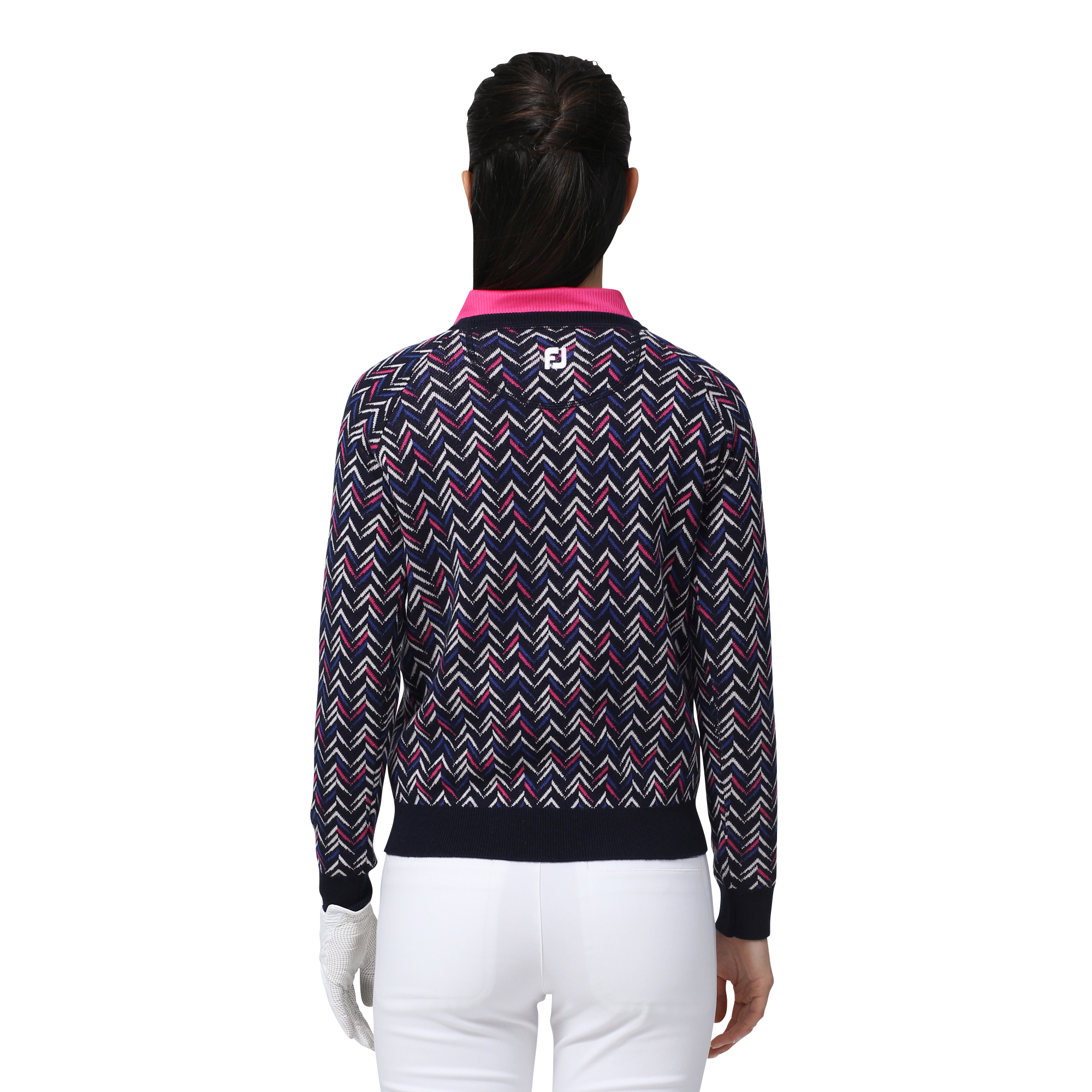 WOMEN'S シェブロンパターン クルーネックセーター