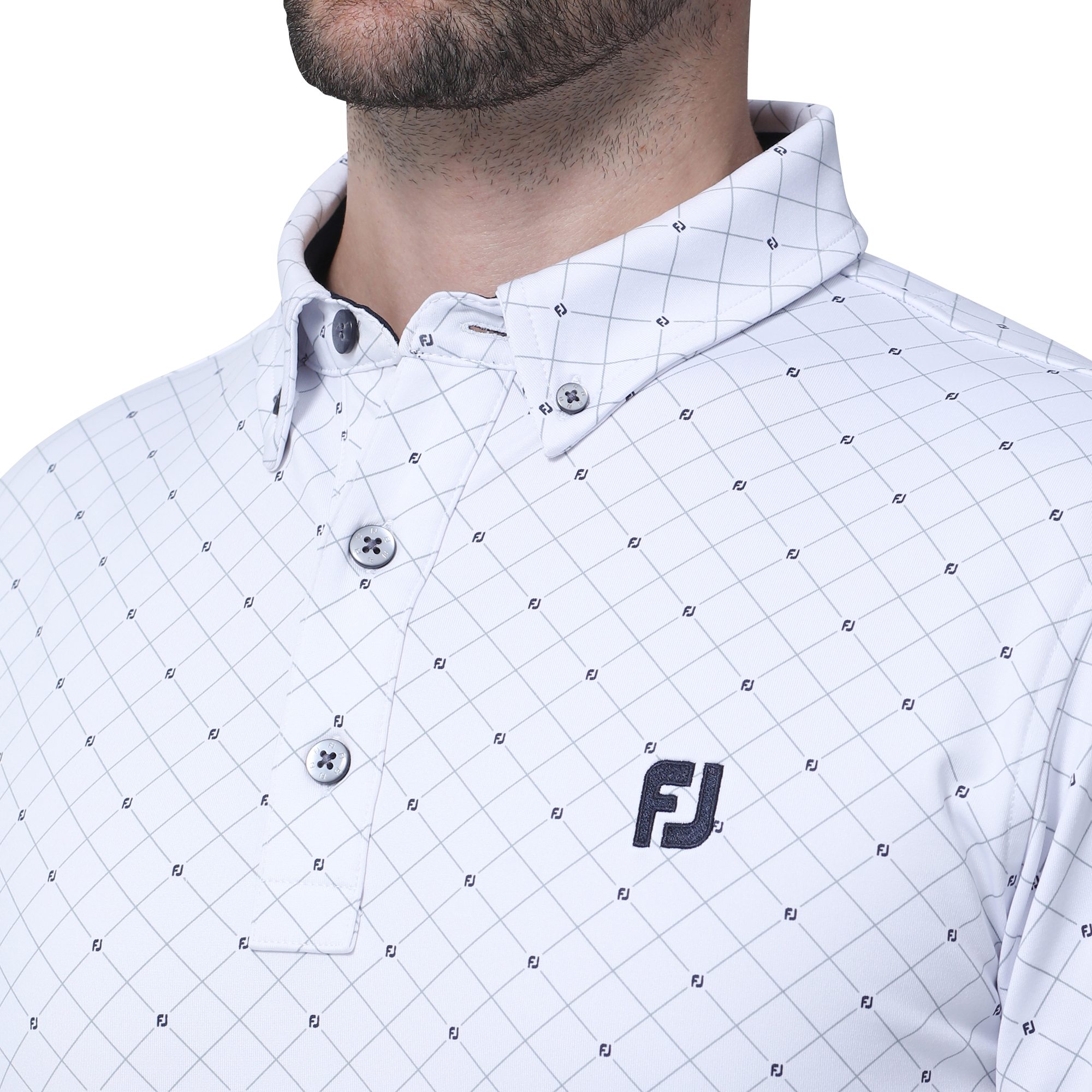 MEN'S FJアーガイル蓄熱保温長袖ボタンダウンシャツ