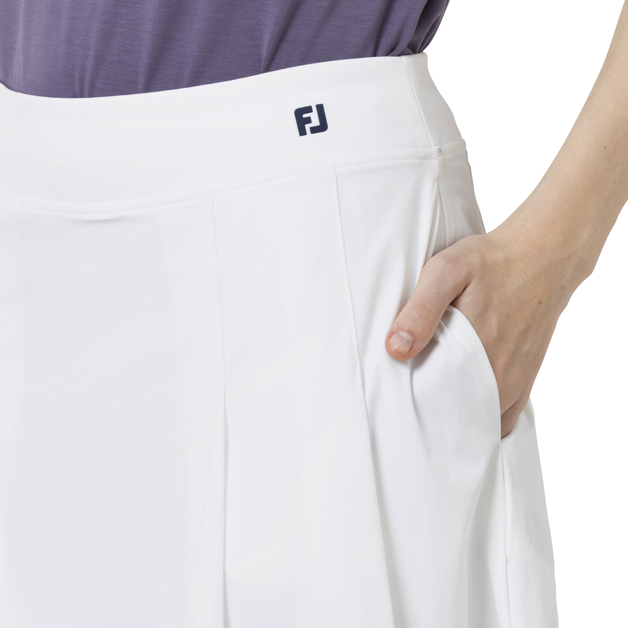 カラーブロック LtWt ストレッチプリーツスカート