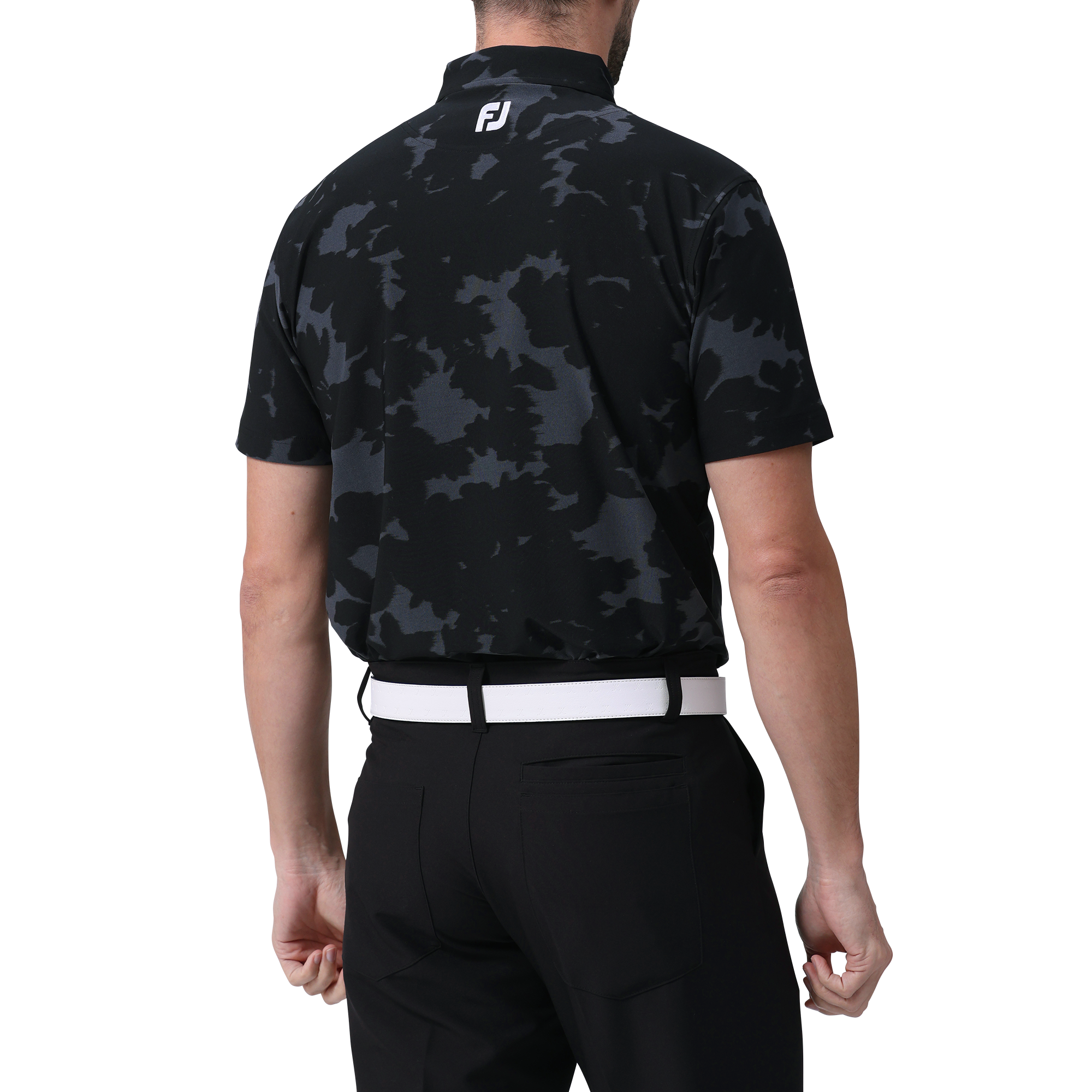 フローラルカモジャカード半袖ワイドカラーシャツ