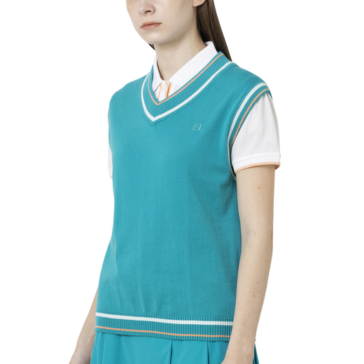 Womens ワイドVネックニットベスト