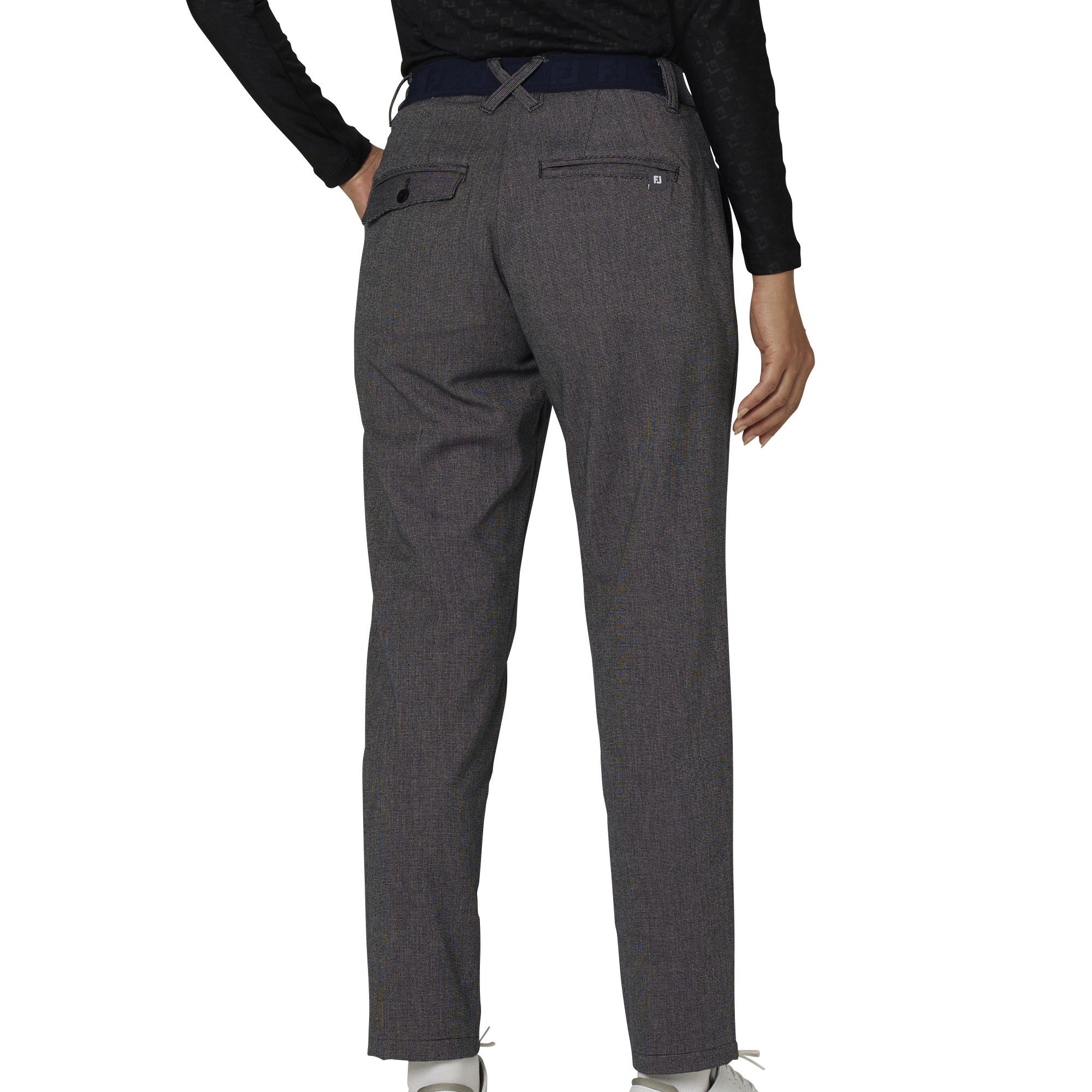 WOMEN'S マイクロチェック ストレッチロングパンツ