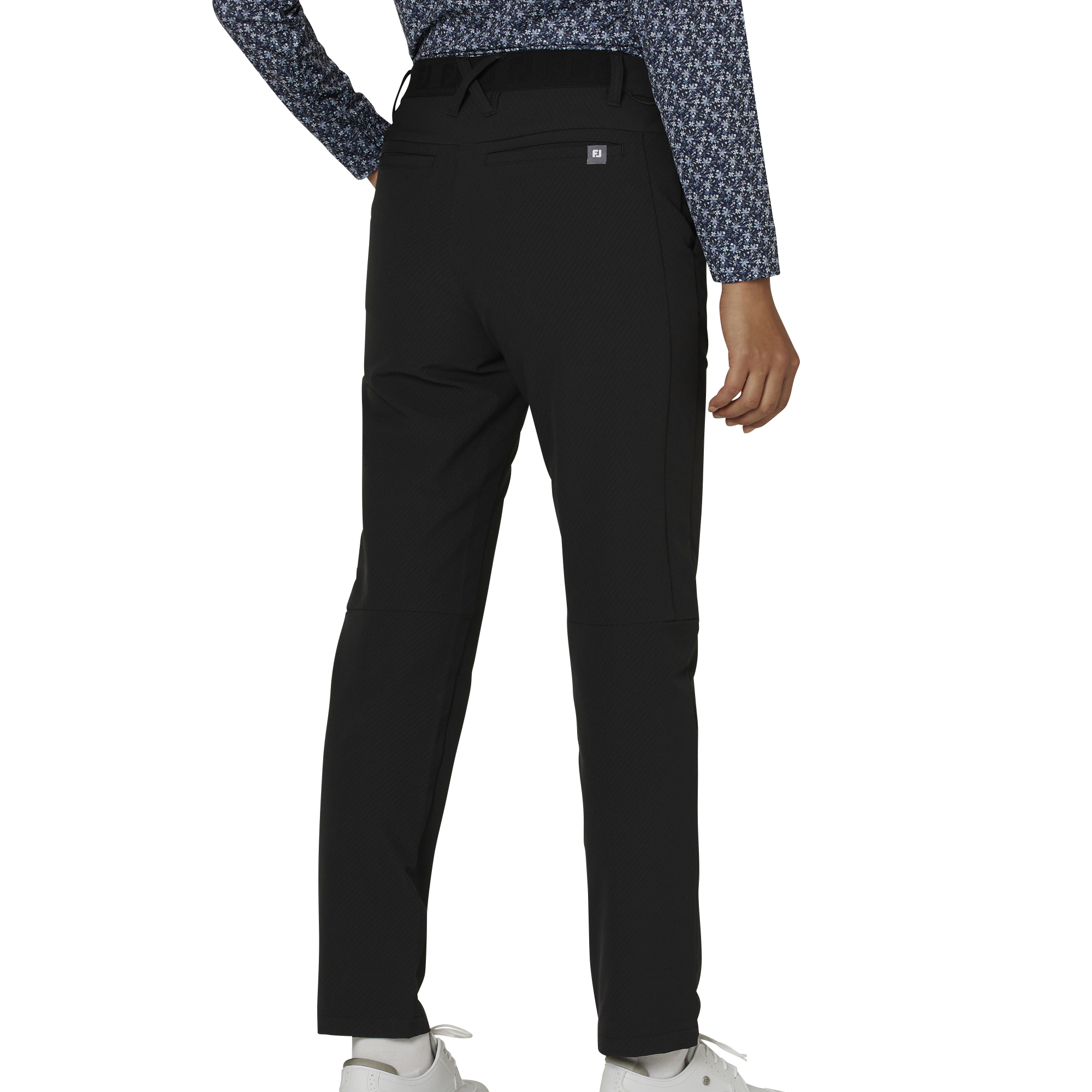 WOMEN'S TWINSOF 撥水裏起毛レジメンタルストライプ ストレッチロングパンツ