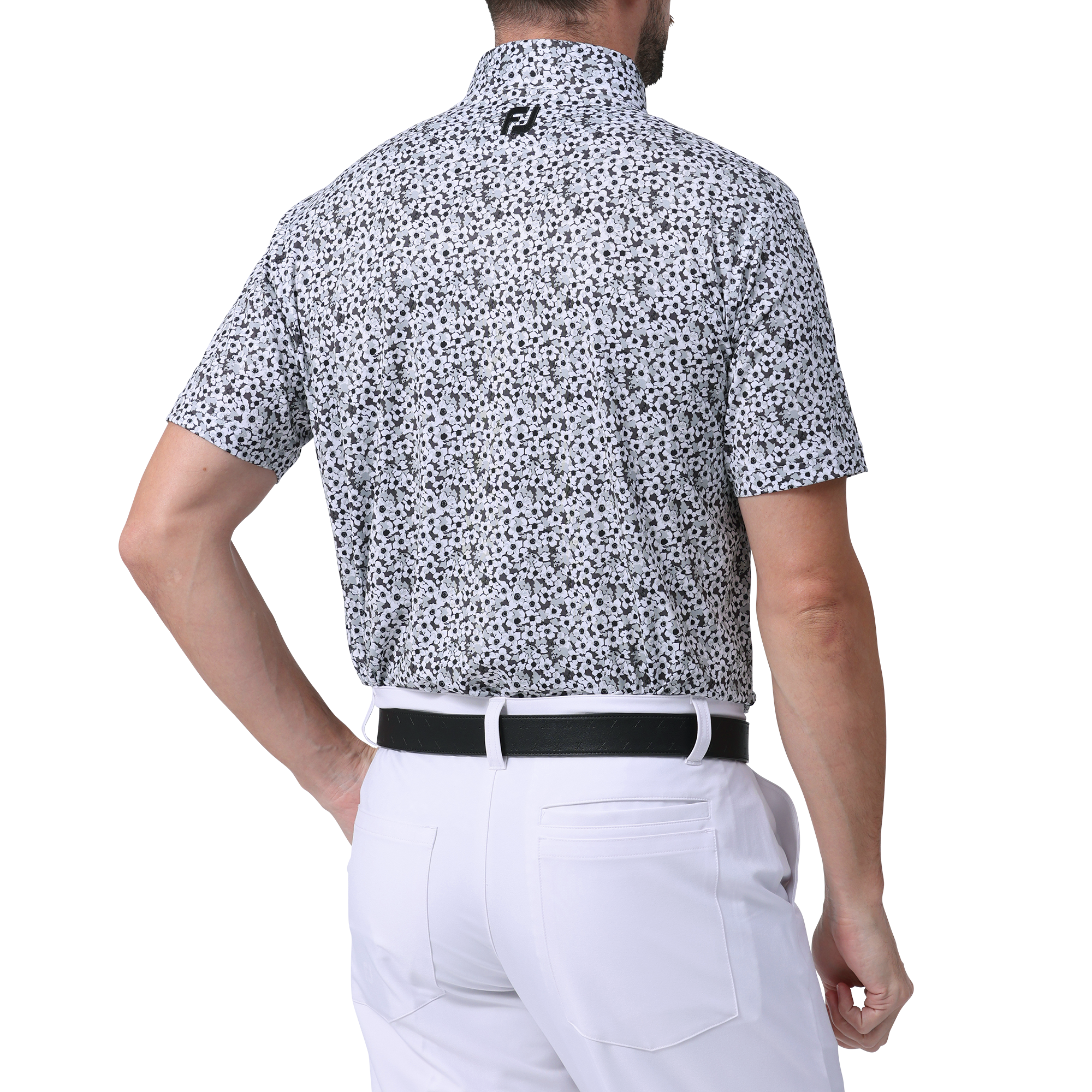 サクラソウプリント半袖ボタンダウンシャツ