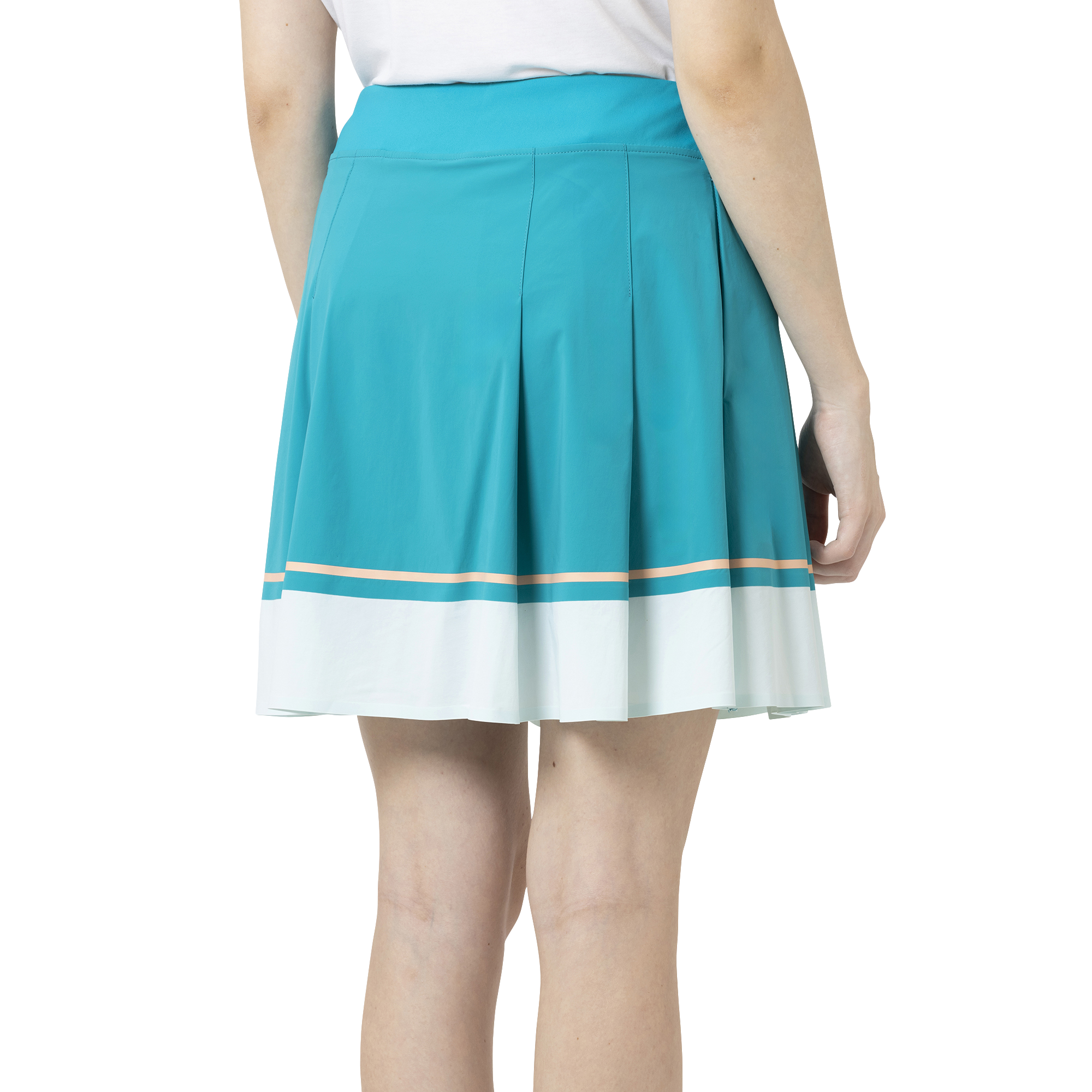 カラーブロック LtWt ストレッチプリーツスカート