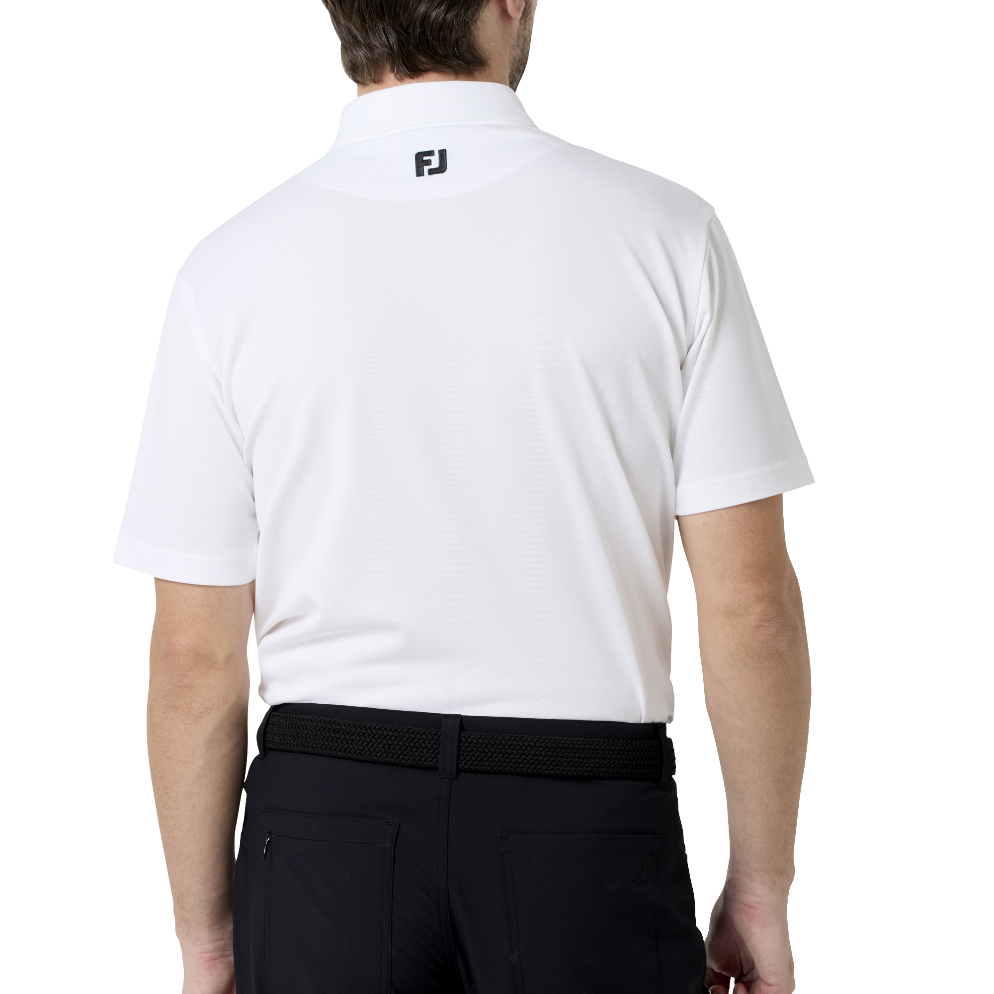 Essential Mens Solid ストレッチ鹿の子半袖シャツ