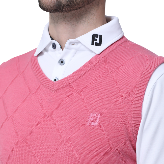 MEN'S ケーブルアーガイルVネックベスト - FootJoy Japan MEN'S ケーブルアーガイルVネックベスト - FootJoy Japan