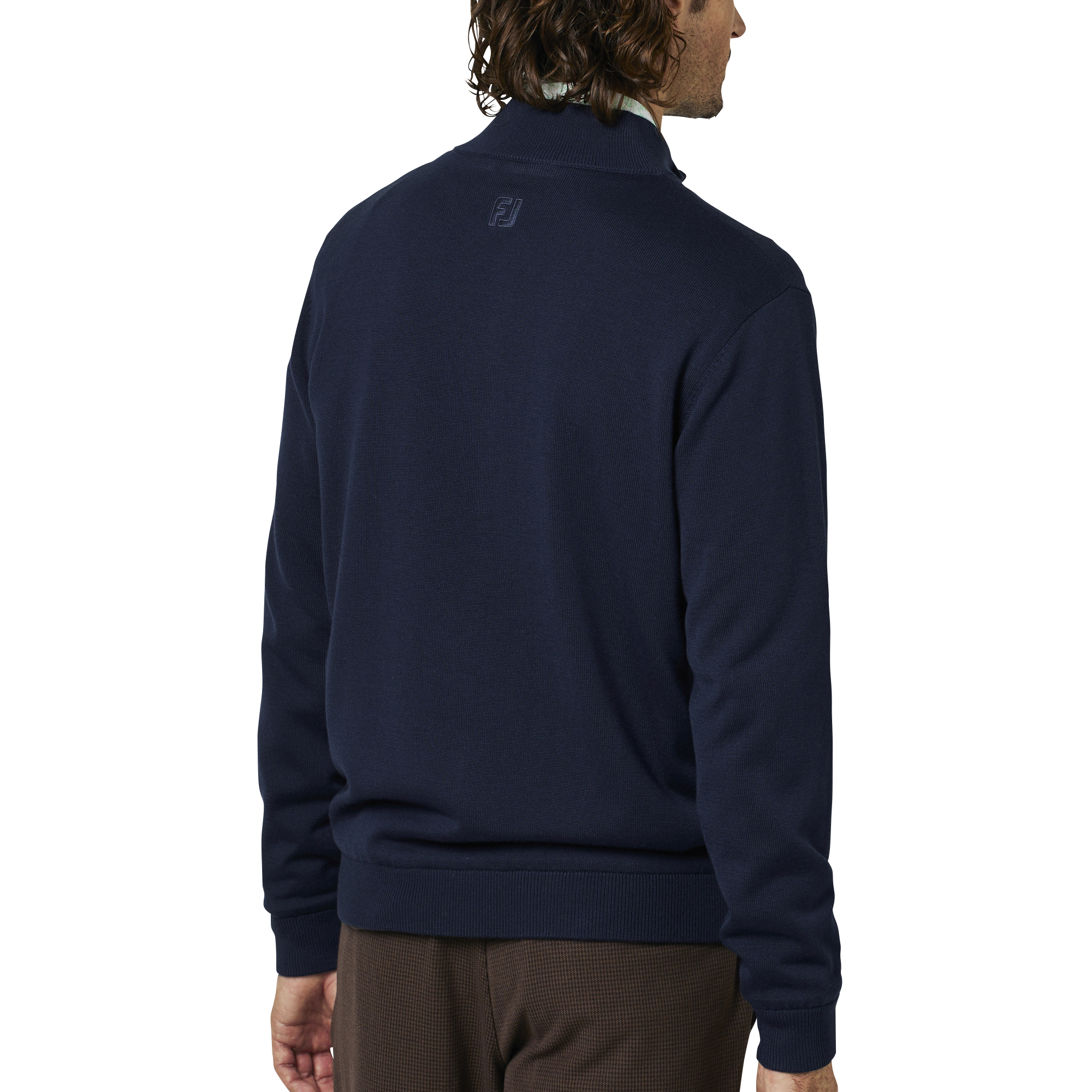 防風ライニングフルジップセーター