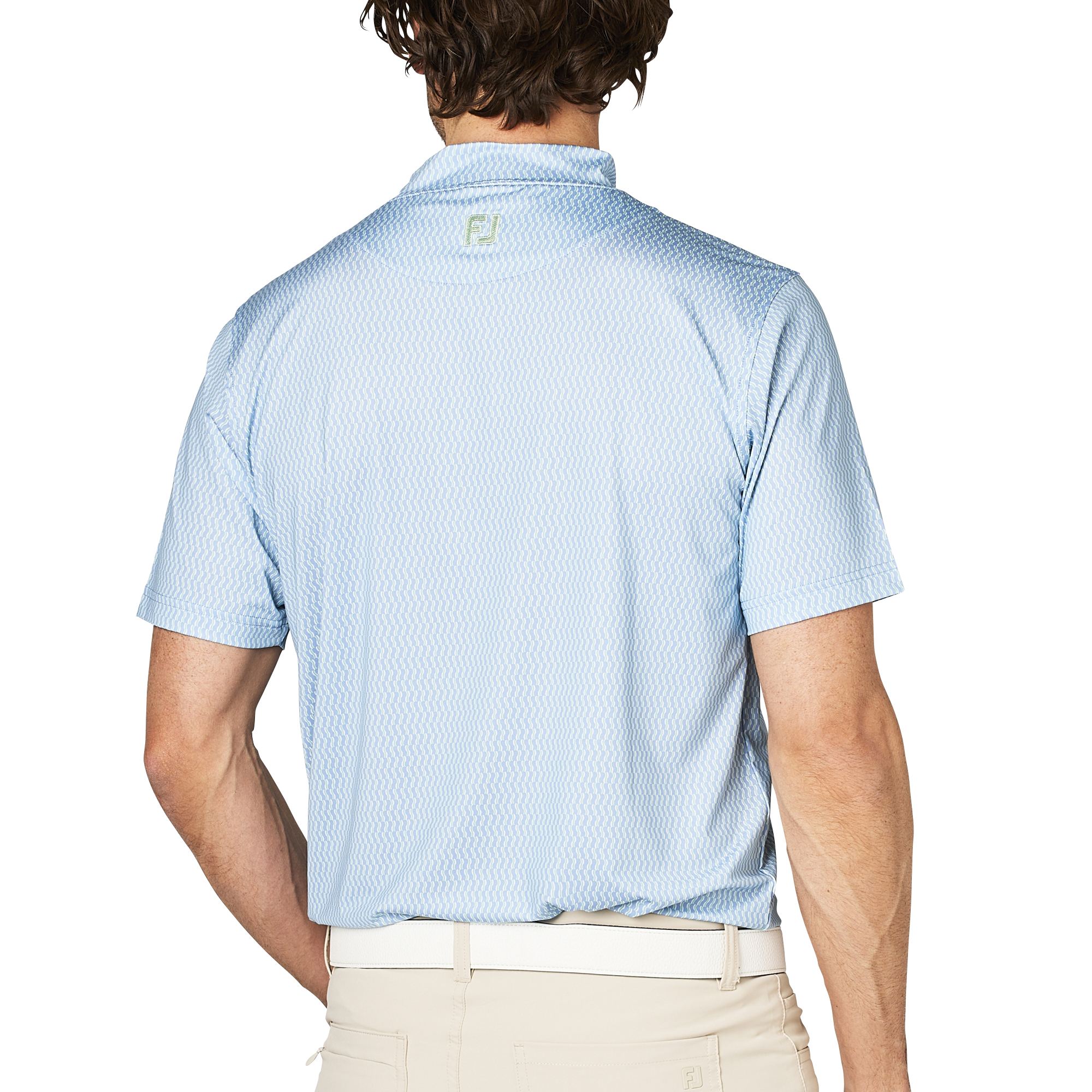 チェストライン半袖モックネックシャツ