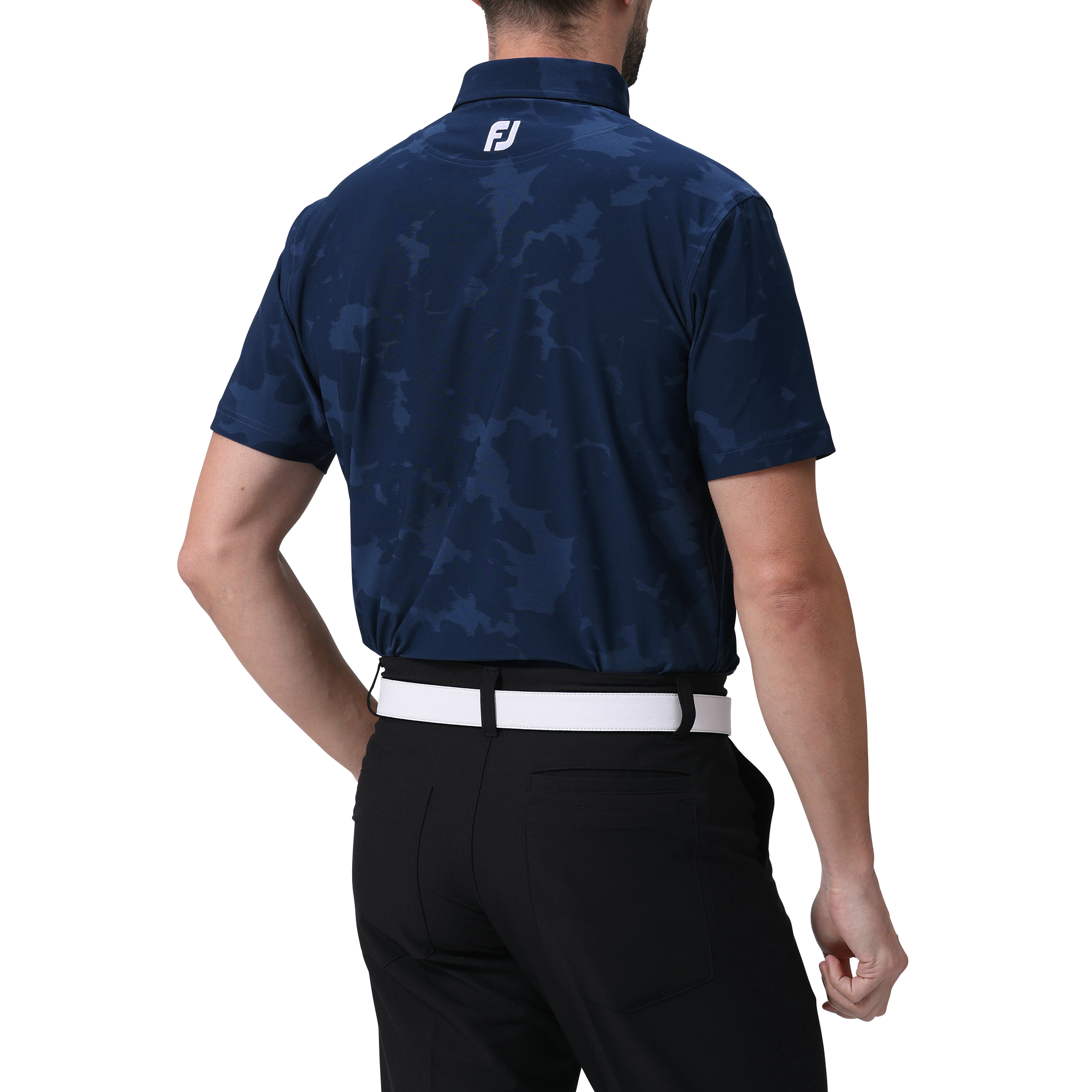 フローラルカモジャカード半袖ワイドカラーシャツ