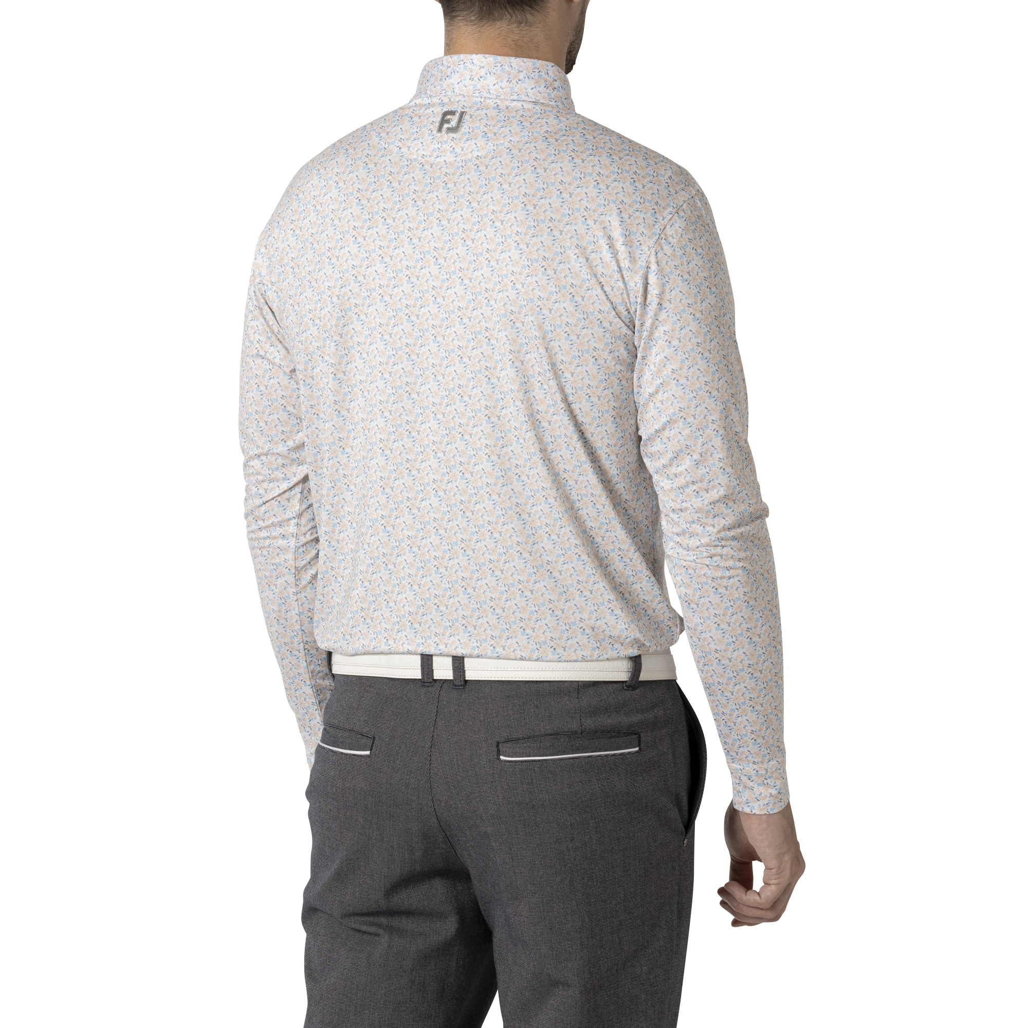 MEN'S フローラルプリント 長袖ボタンダウンシャツ