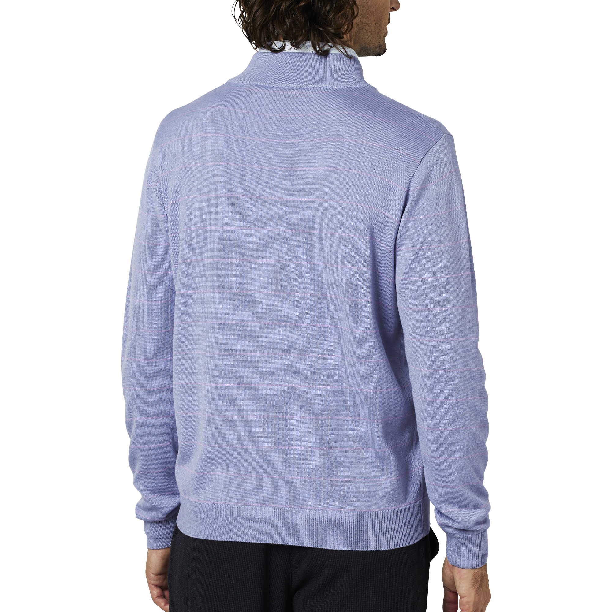 ウールヘザークォータージップセーター