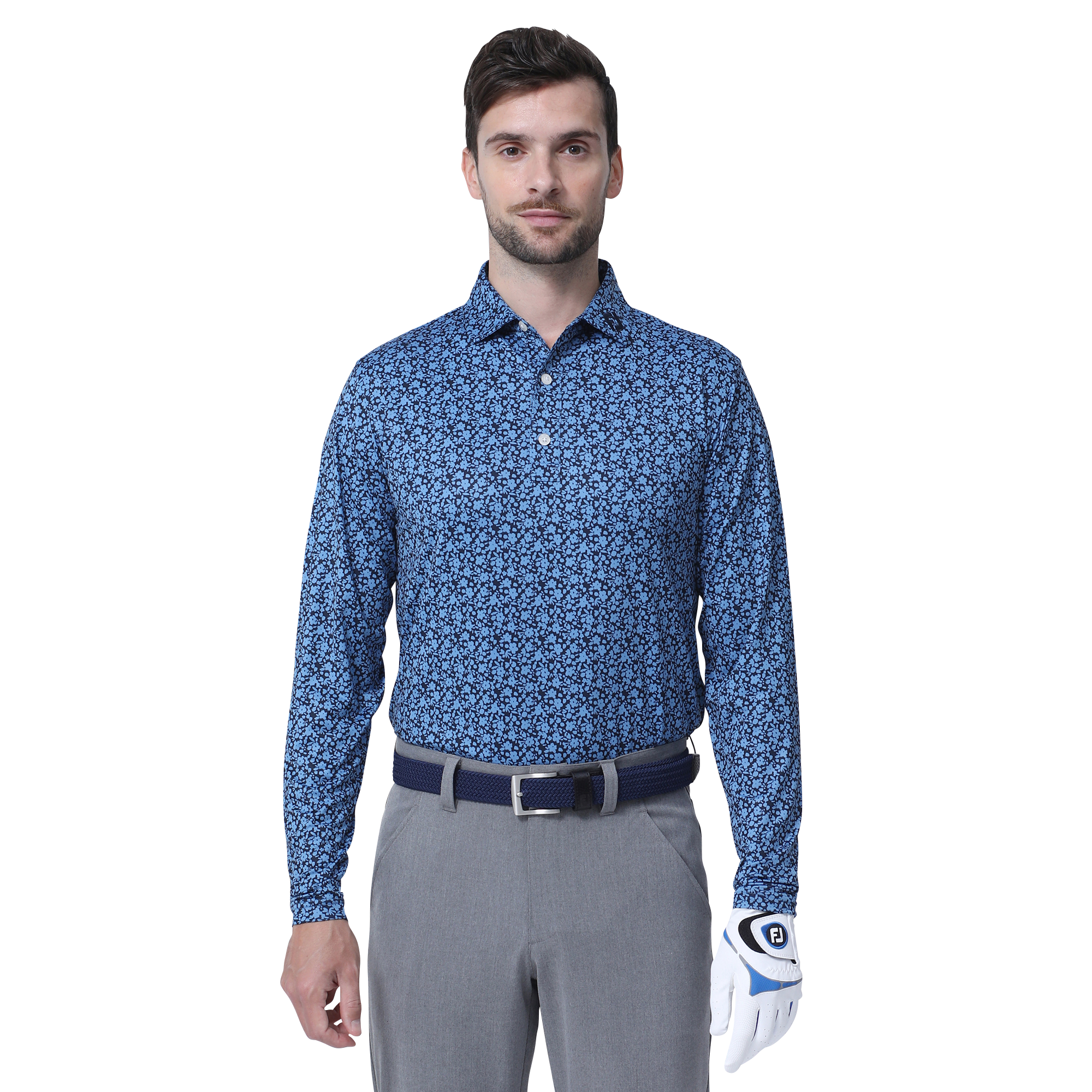 MEN'S スケッチフラワープリント長袖シャツ - FootJoy Japan