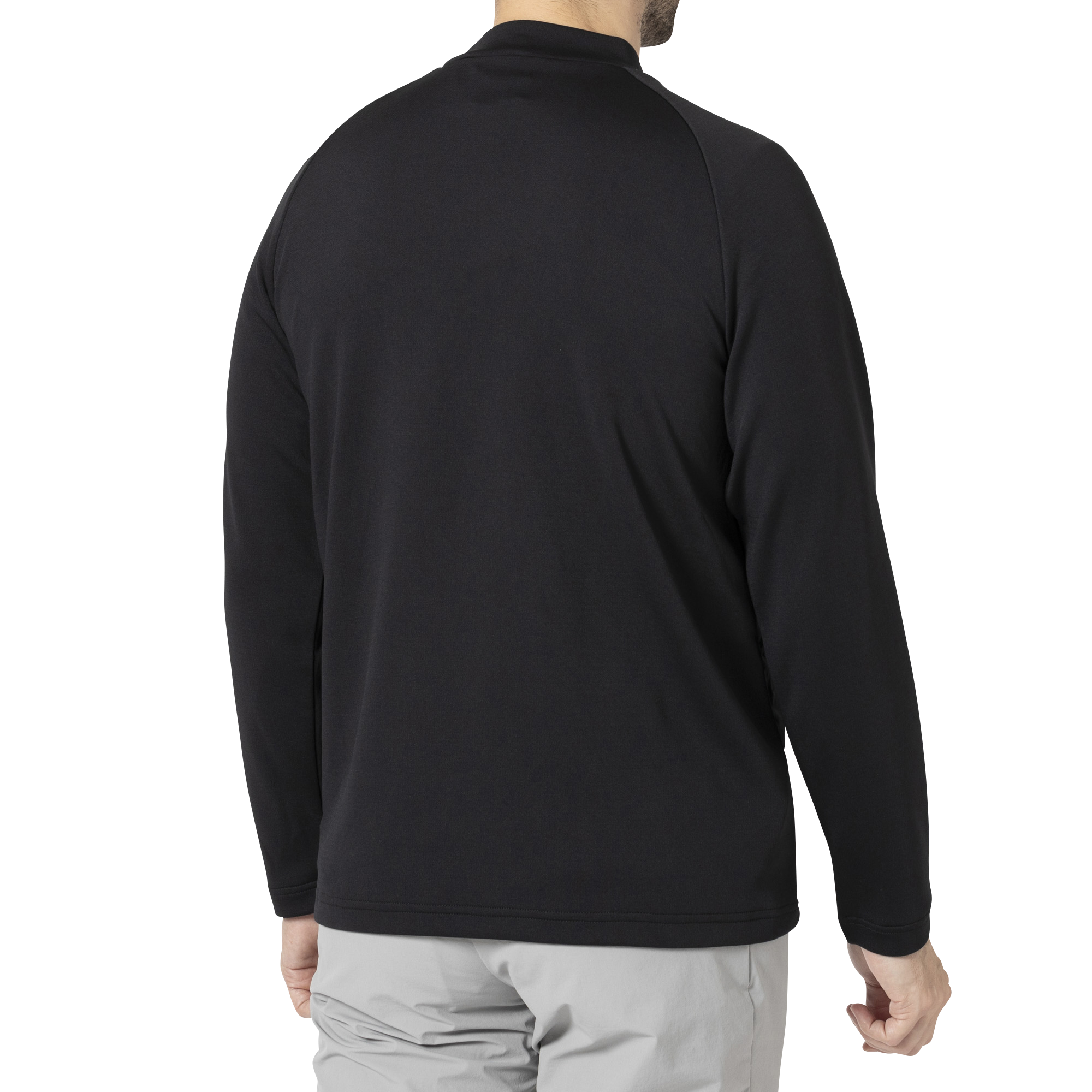 MEN'S 防風薄中綿 長袖モックネックシャツ