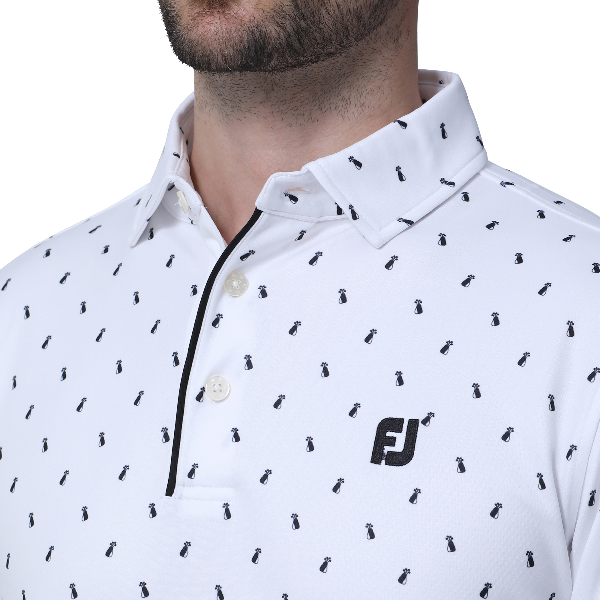 MEN'S ゴルフバッグ柄サーモライト長袖シャツ