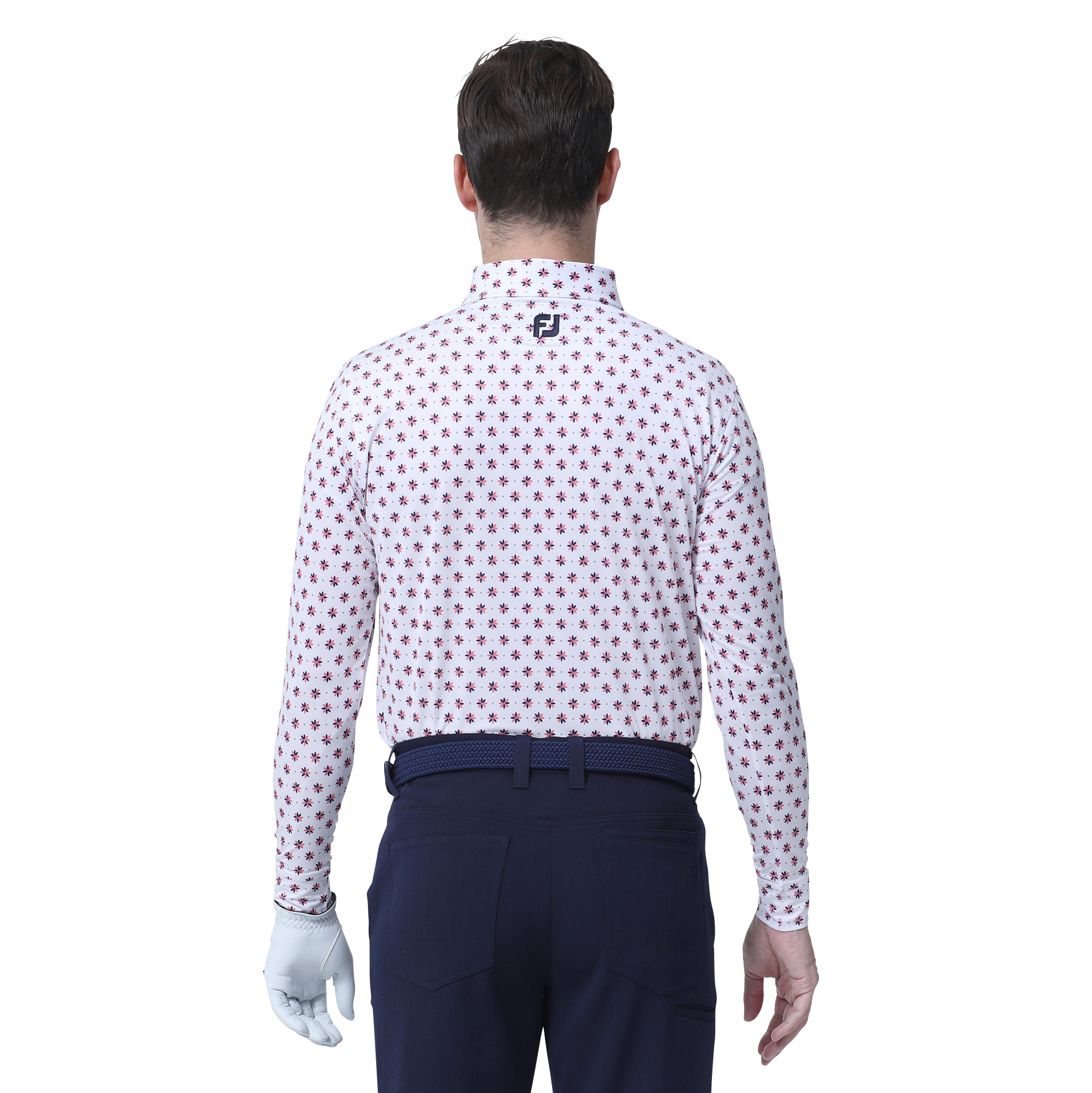 MEN'S マルチカラーフラワーパターン長袖ボタンダウンシャツ