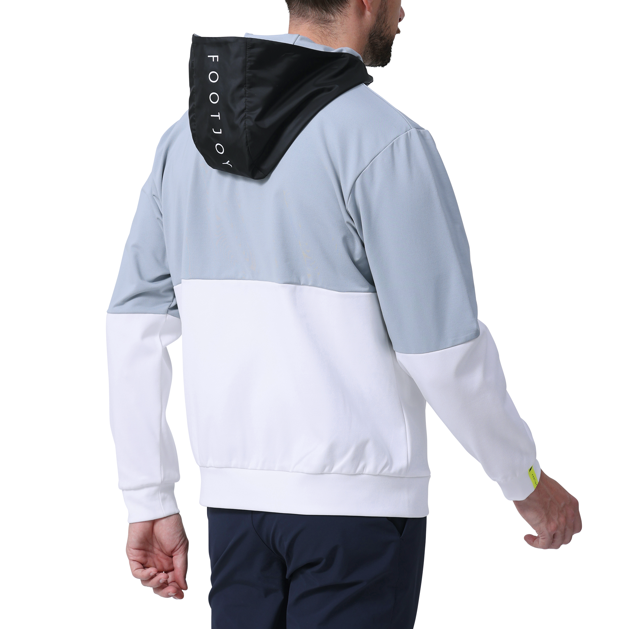 ハイブリッド長袖ハーフジップフーディー