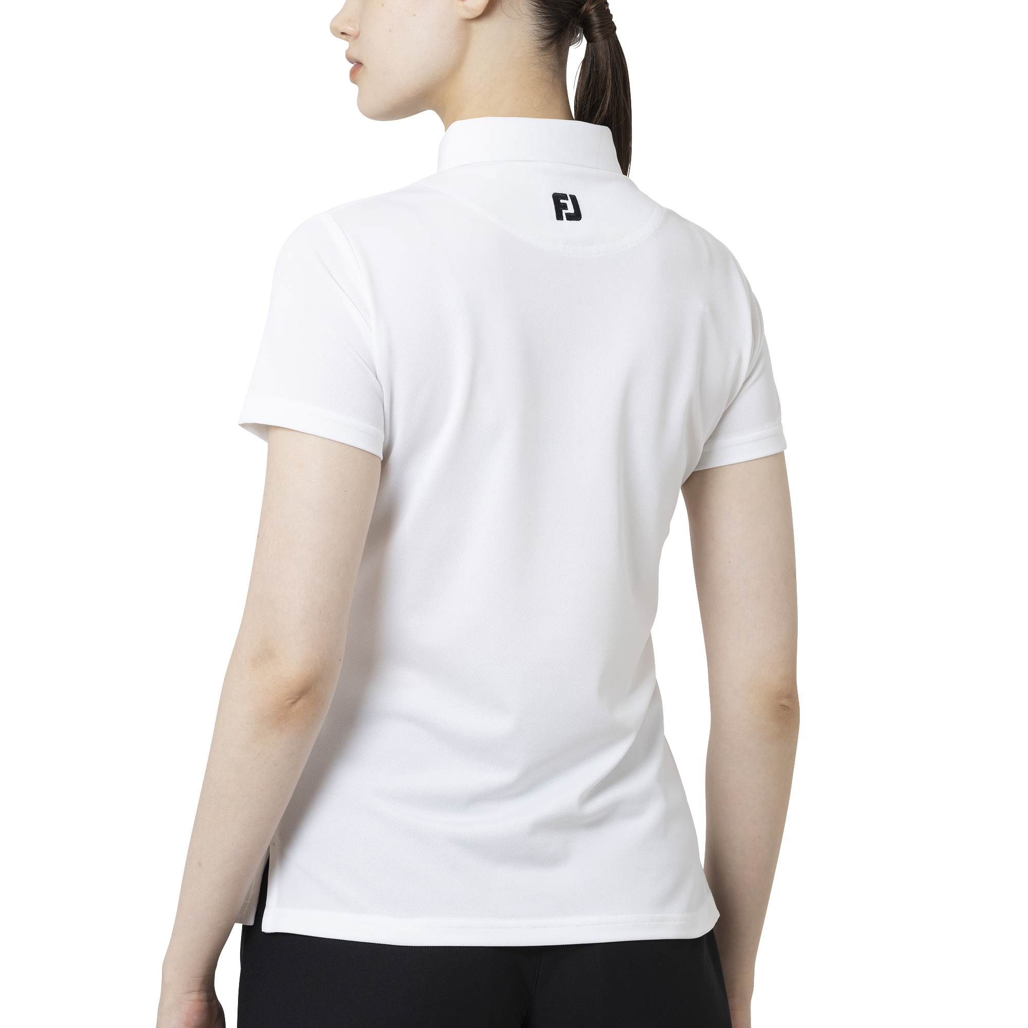 Essential Womens Solid ストレッチ鹿の子半袖シャツ