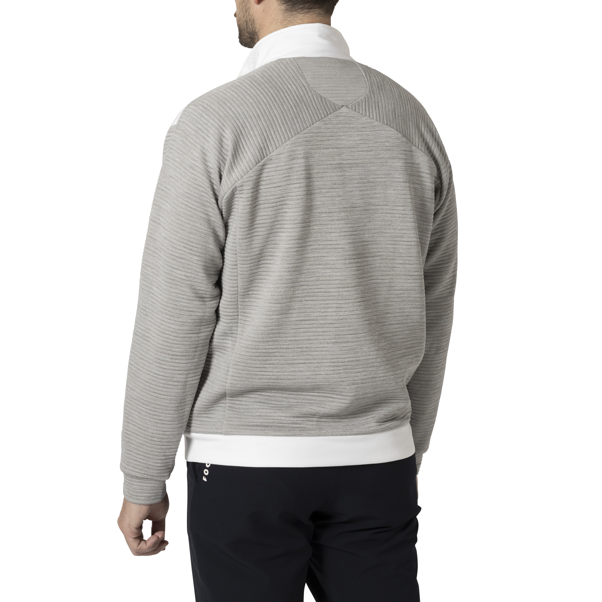 MEN'S 防風ファブリックミックス 長袖フルジップジャケット