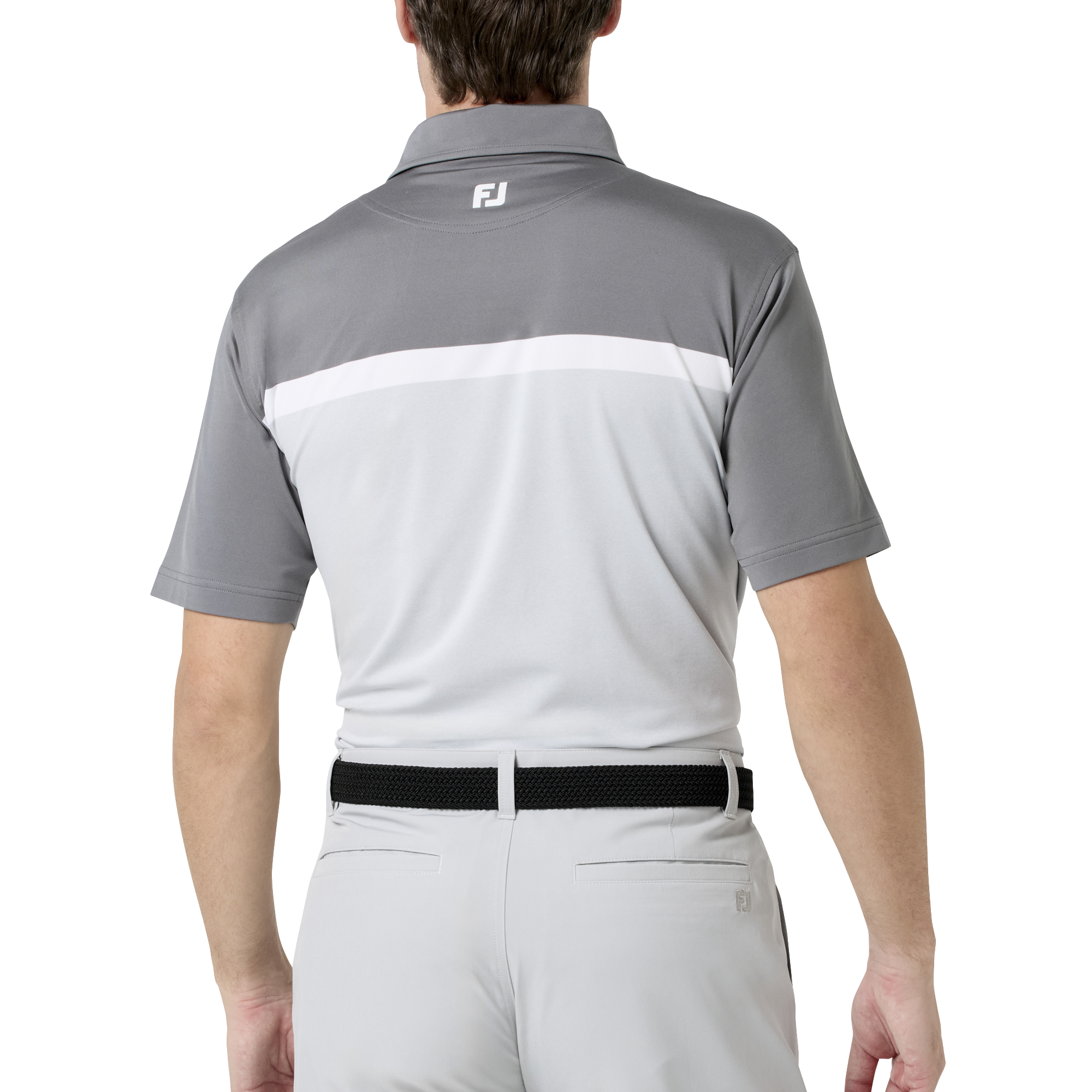 Essential M`s カラーブロック ストレッチライル半袖シャツ