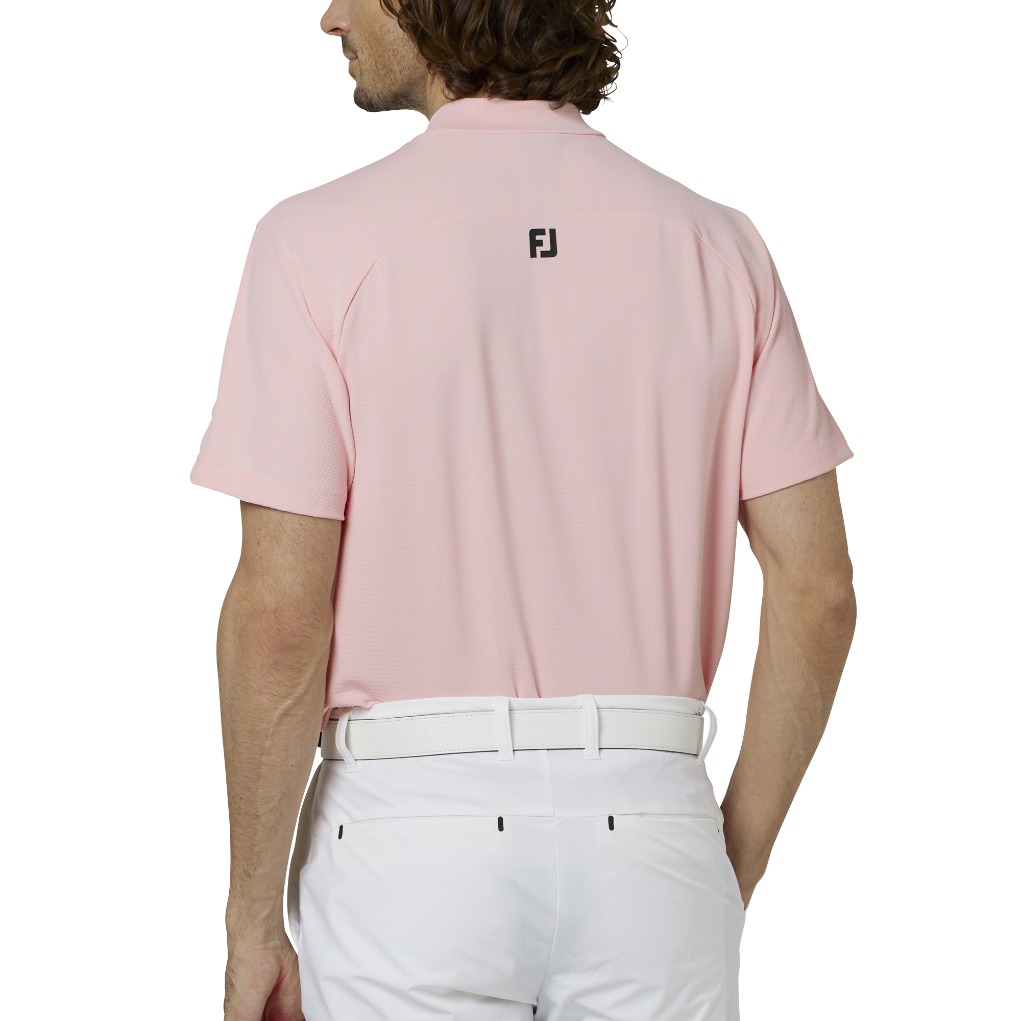 L セントアンドリュース 日本製 吸水速乾 半袖 モックネックシャツ 白