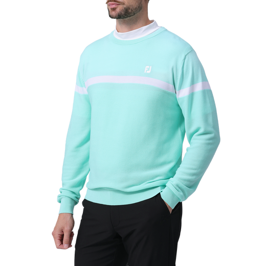 チェストライン長袖クルーネックセーター