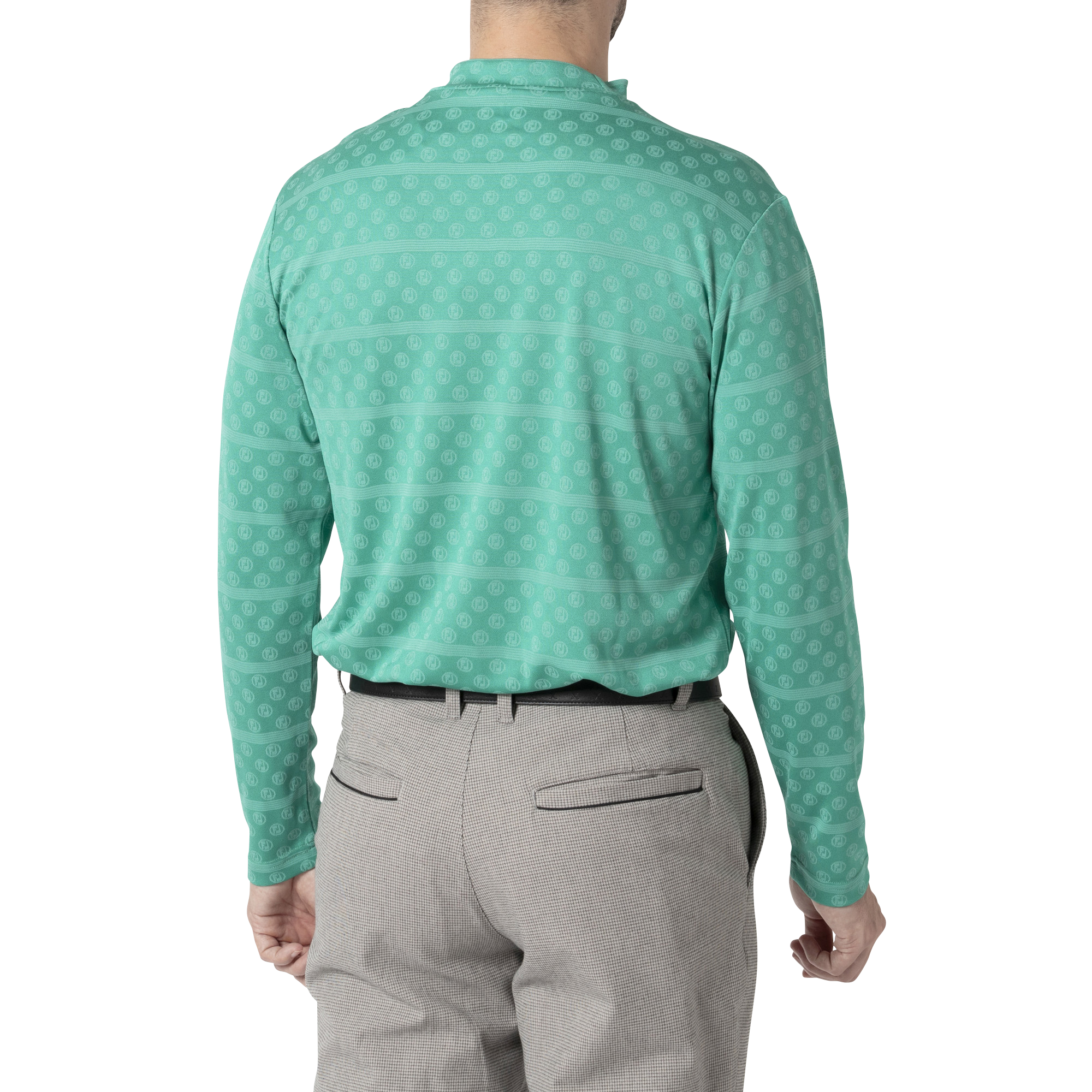 MEN'S FJロゴジャカード 長袖モックネックシャツ