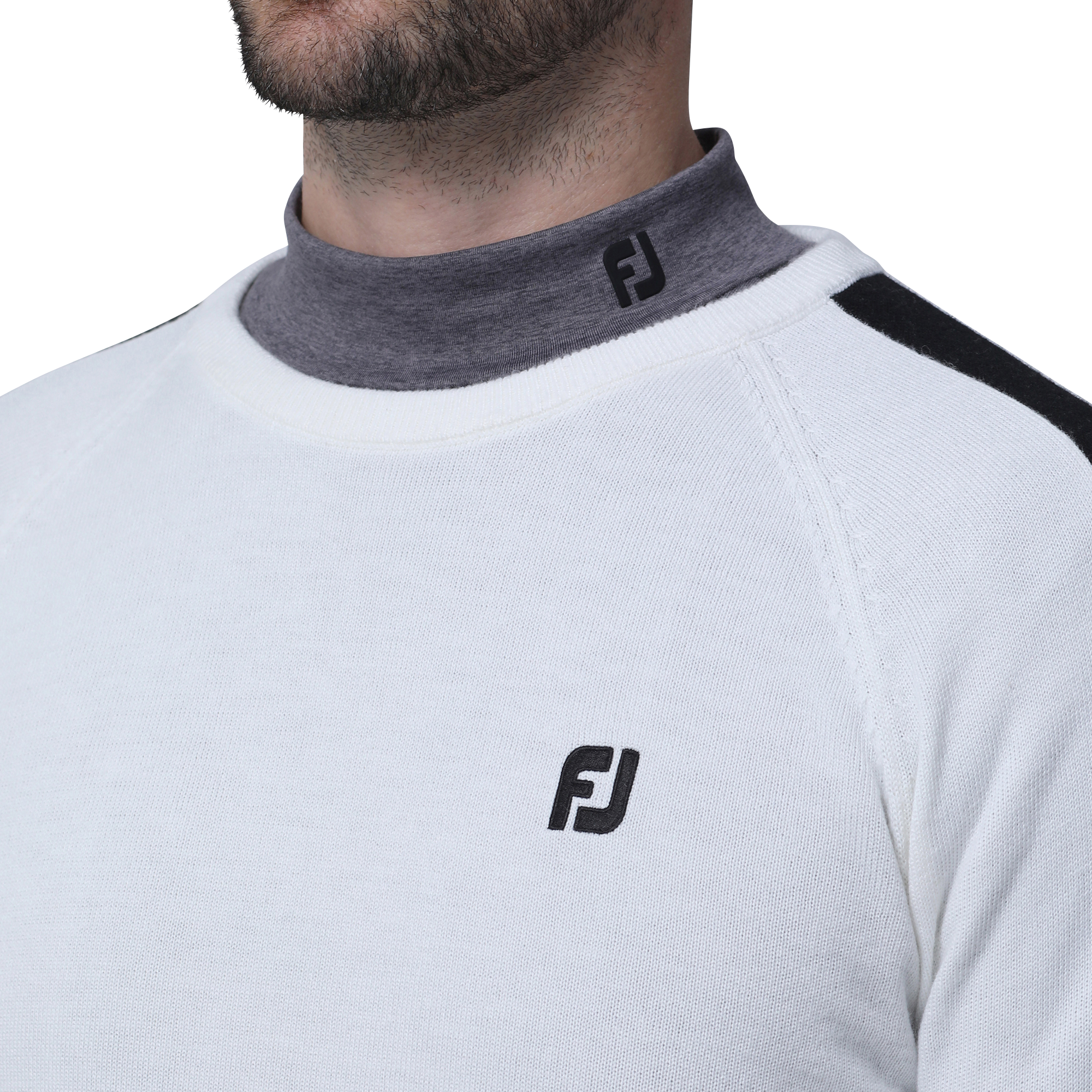 MEN'S サイドラインラグランクルーネックセーター