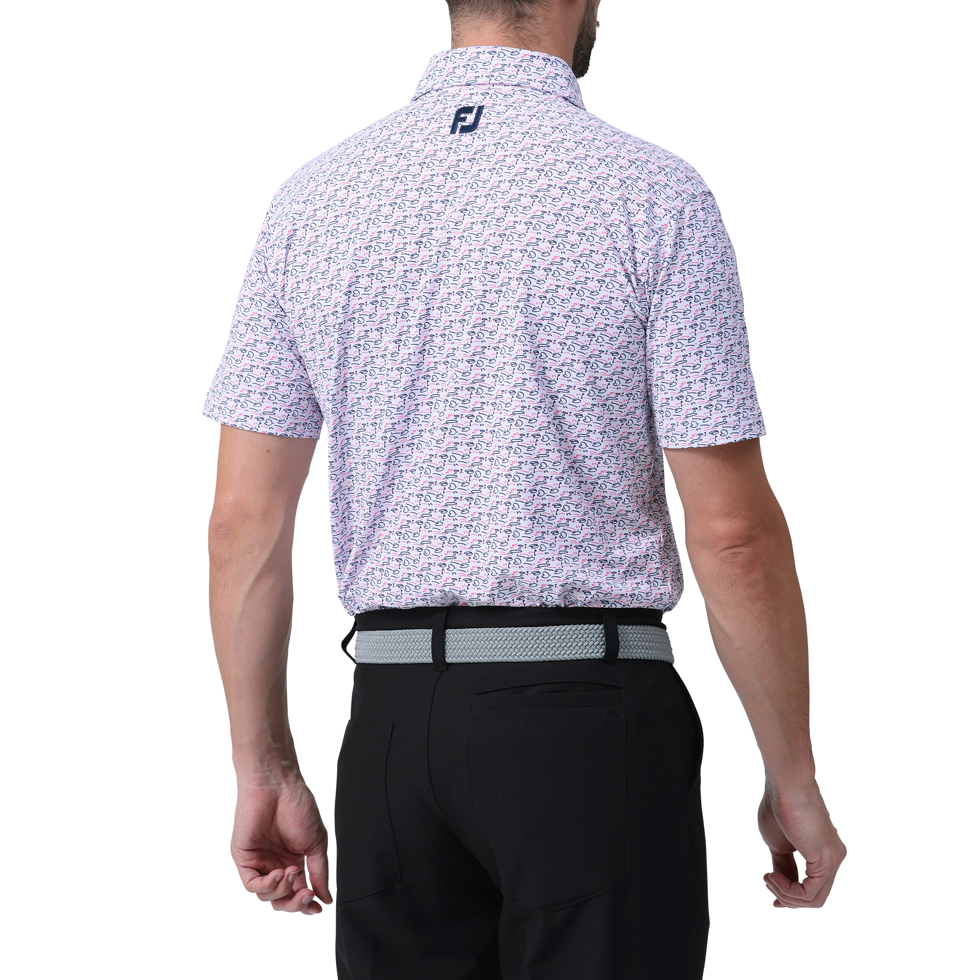 ゴルフコースプリント半袖シャツ