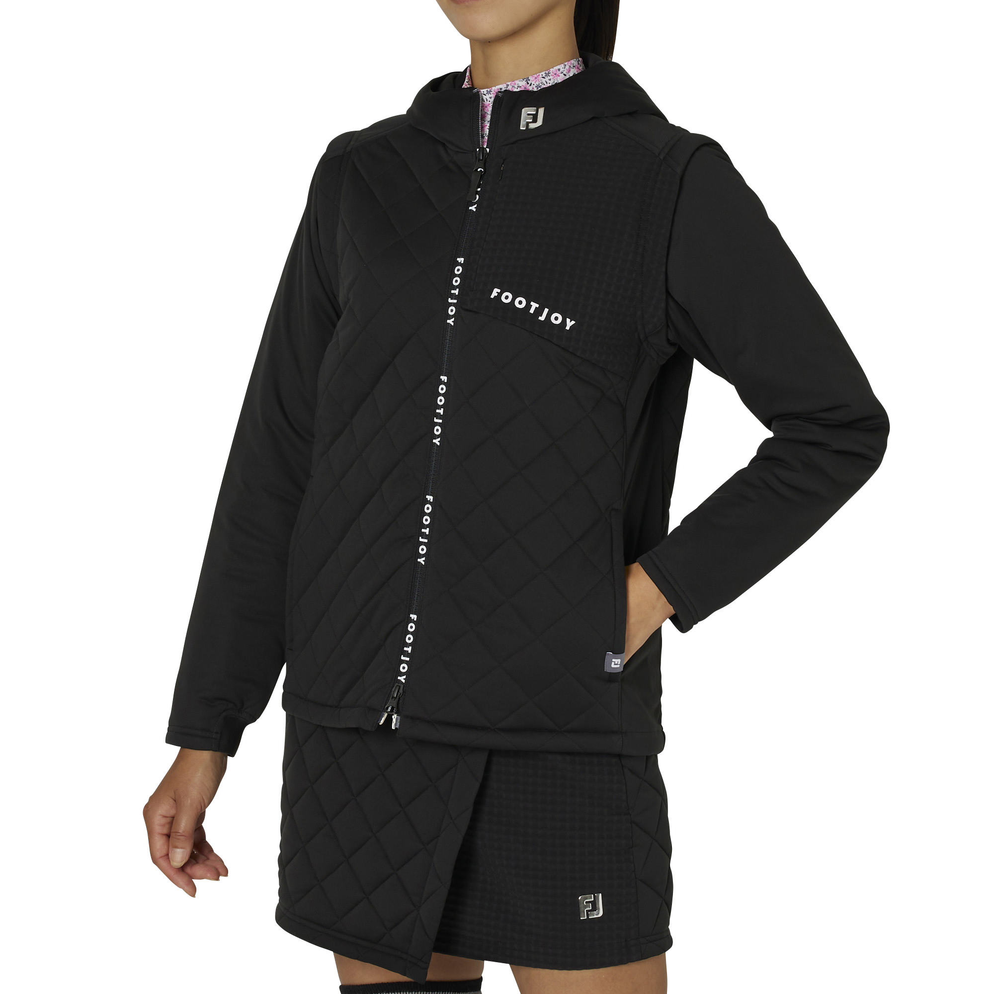 WOMEN'S 防風ニットラミネーション 長袖フルジップ中綿2WAYジャケット