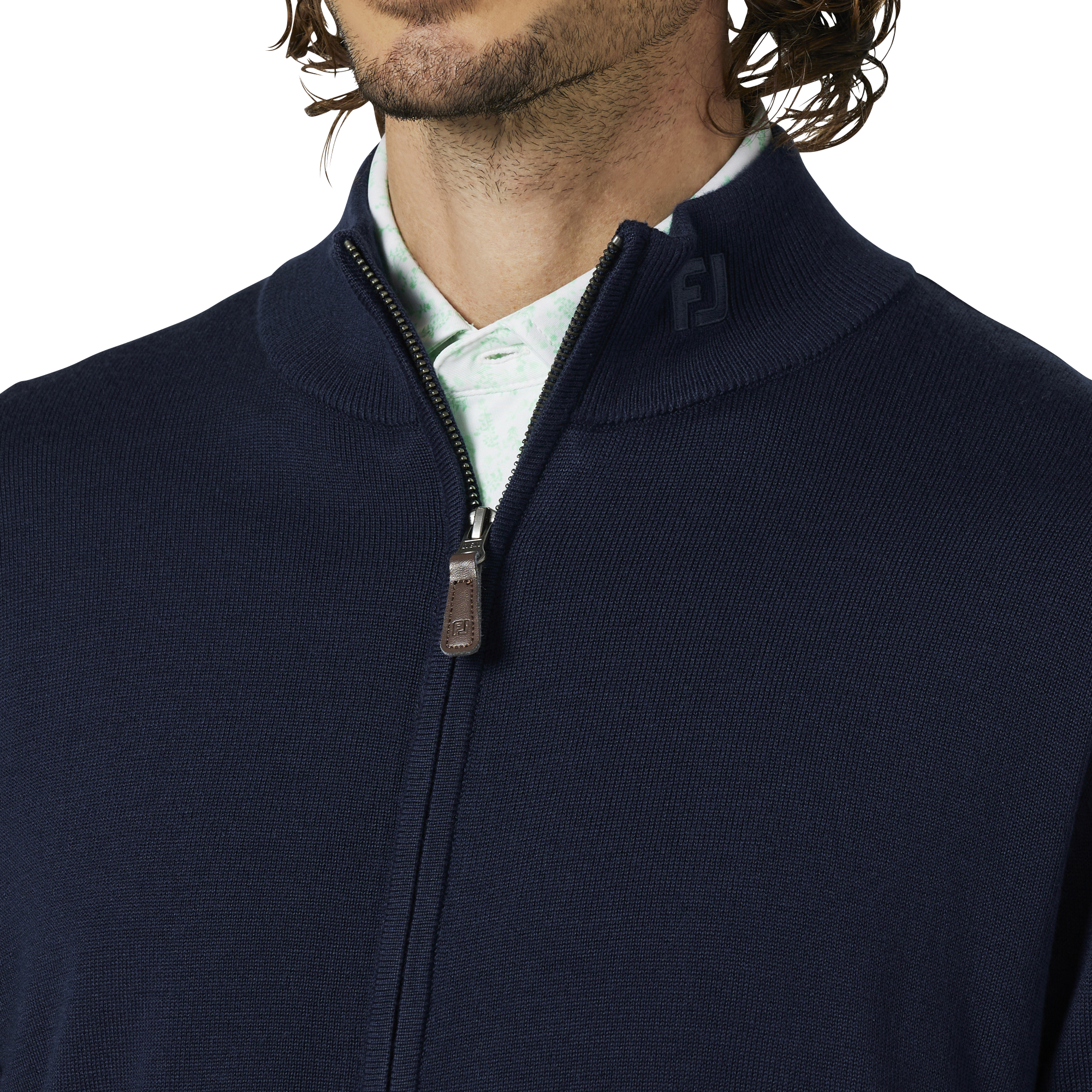 防風ライニングフルジップセーター