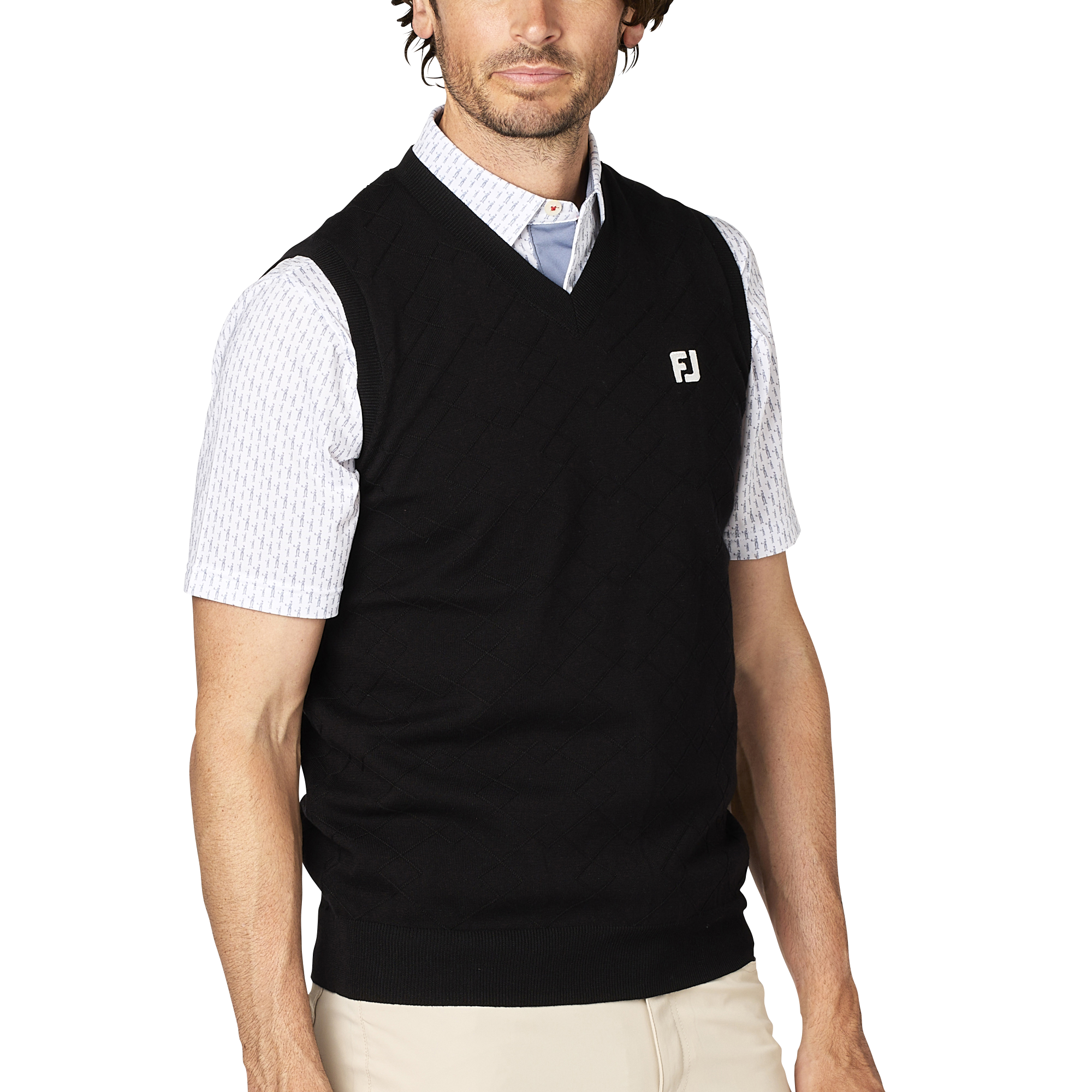 Devereux Golf スカル刺繍 Vネックサマーベスト Devereux Golf スカル刺繍 Vネックサマーベスト