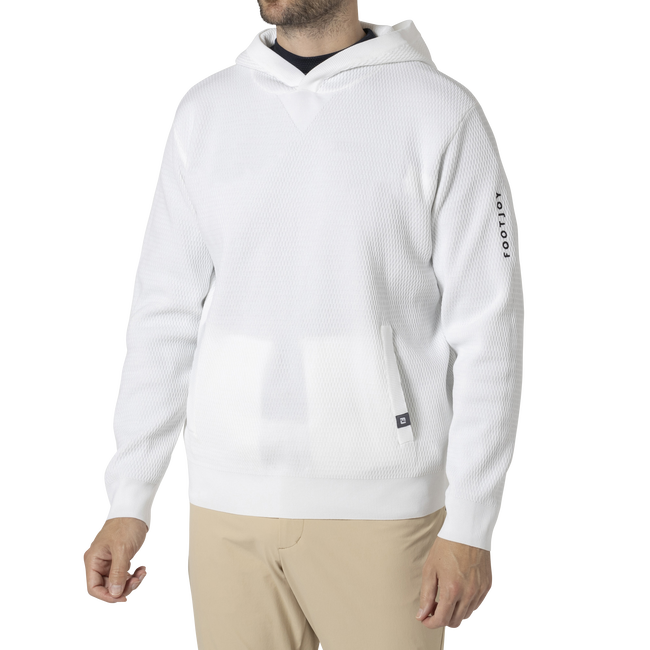 MEN'S ハニカム柄 長袖プルオーバーセーターフーディー - FootJoy Japan MEN'S ハニカム柄 長袖プルオーバーセーターフーディー - FootJoy Japan