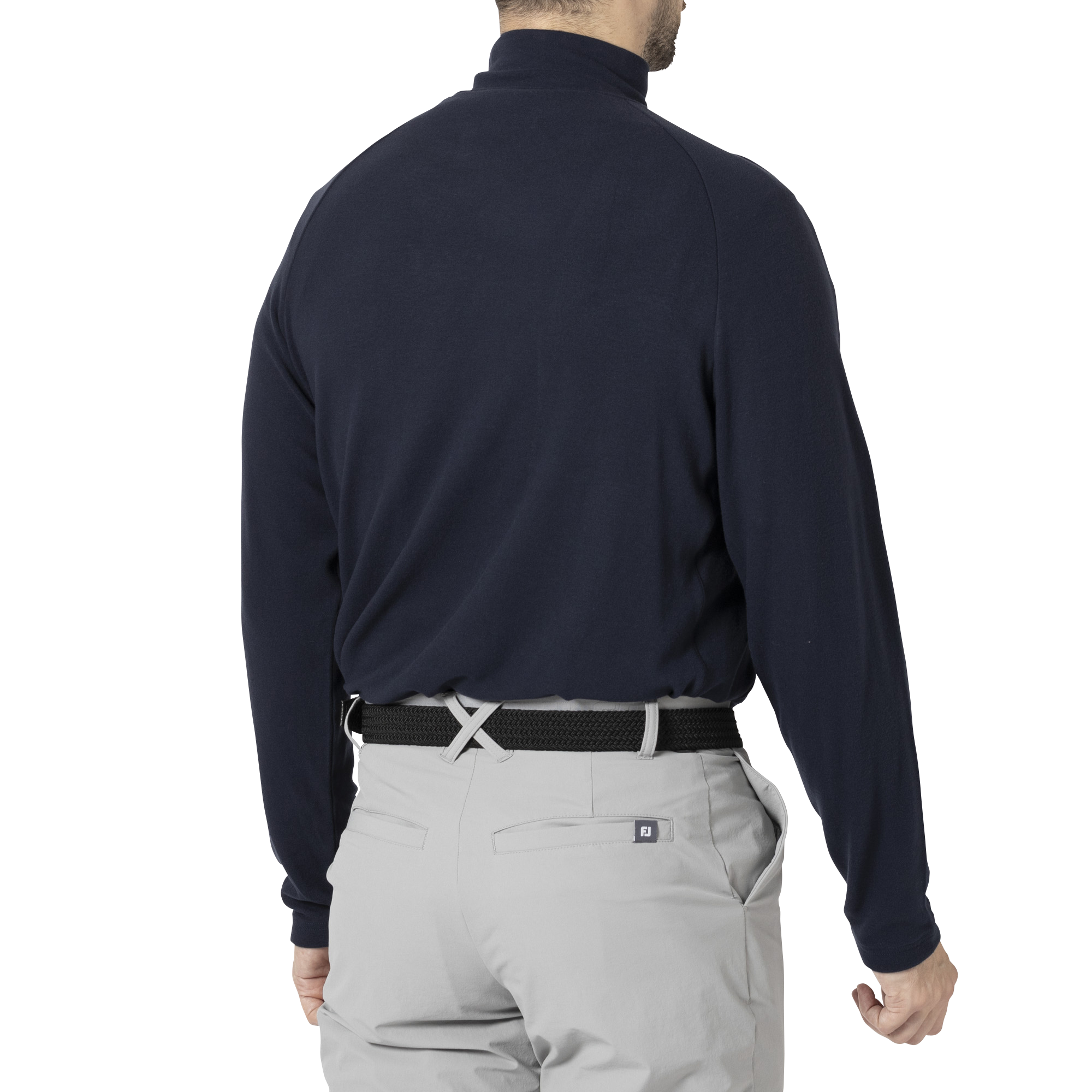 MEN'S 起毛ストレッチ 長袖モックネックシャツ