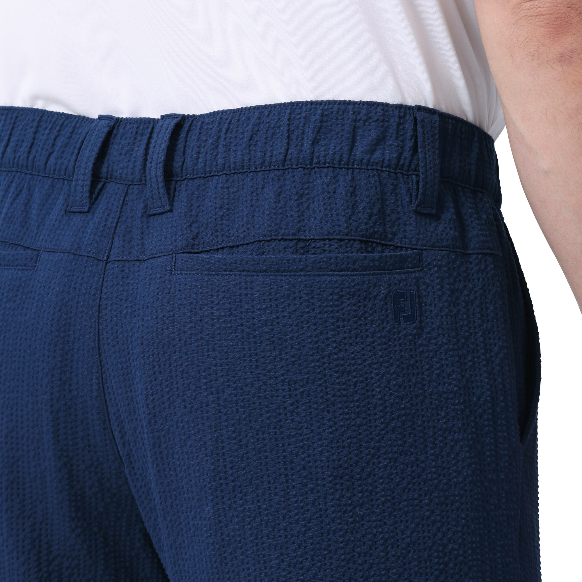 シアサッカーアンクルパンツ