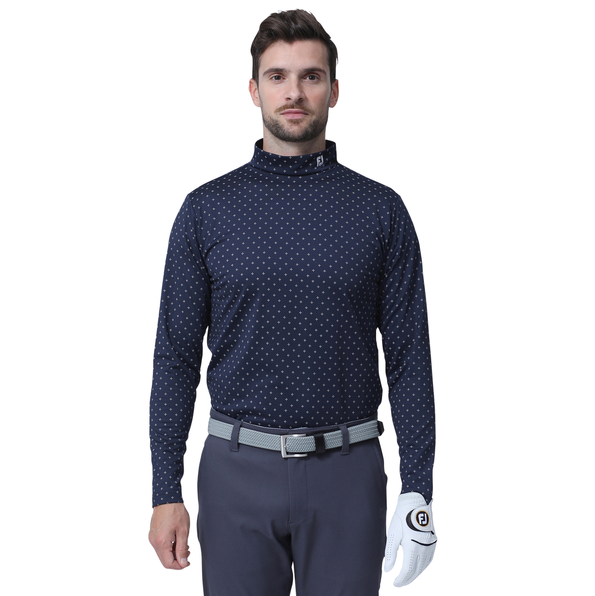 MEN'S フラワーアイコン蓄熱保温長袖モックネックシャツ - FootJoy Japan MEN'S フラワーアイコン蓄熱保温長袖モックネックシャツ - FootJoy Japan
